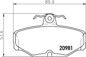 Mintex MDB1287 Brake Pads for Ford Sierra Rear - High Performance Brake Pads for Smooth & Safe Driving - Perfect for City Commutes & Highway Travel