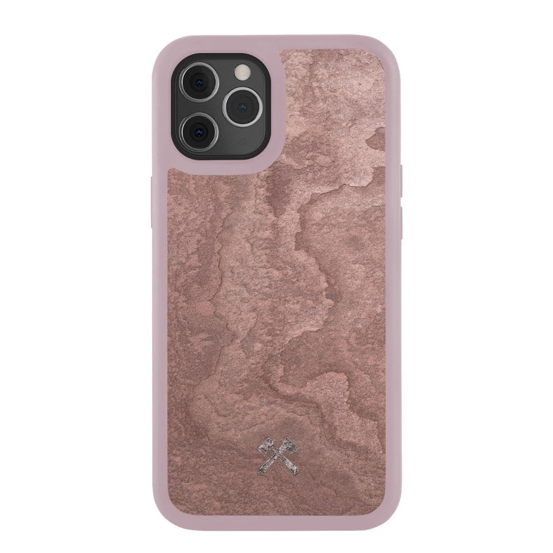 WOODCESSORIES Real Stone Phone Case for iPhone 12 Pro Max - EcoBump Stone (Canyon Red) | Durable & Stylish Protection | Perfect for Outdoor Adventures & Daily Use