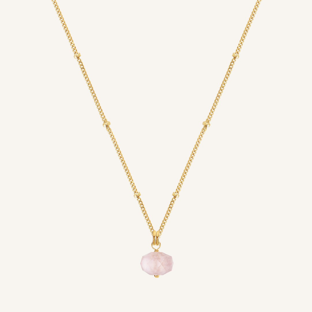 Opulent Morganite Necklace - Stone of Joy | Elegant Rose Gold Jewelry for Women | Perfect for Weddings, Anniversaries & Romantic Gifts