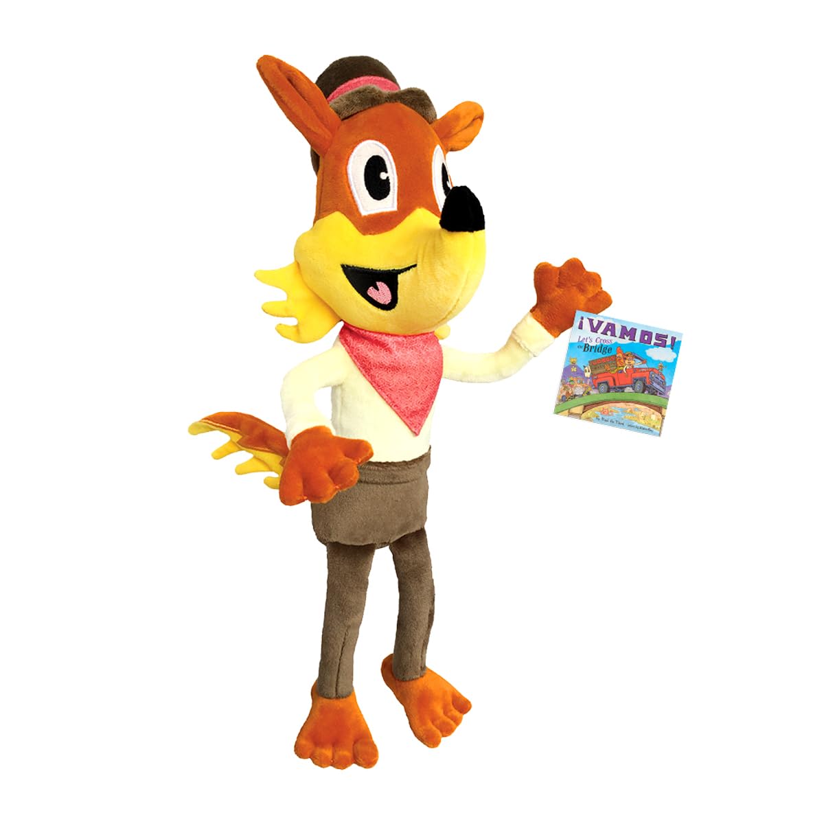 MerryMakers Vamos Little Lobo Doll - Cute Plush Toy for Kids Gift