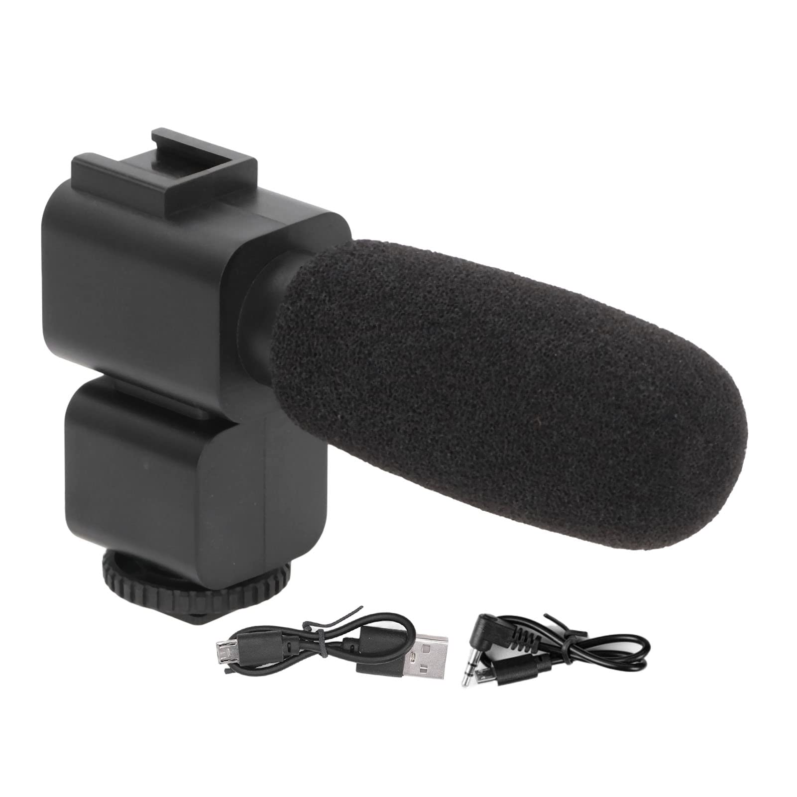 ASHATA Universal Camera Microphone - Professional Unidirectional Stereo Mic with Shock Mount for Studio Recording, Podcasting, Streaming & YouTube Videos | Perfect for Vloggers, Content Creators & Home Studios