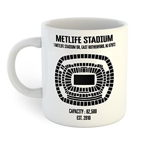 MetLife Stadium Official Coffee Mug - Insulated Stainless Steel Travel Tumbler with Lid - Perfect for Giants & Jets Fans, Office, Home & Game Day