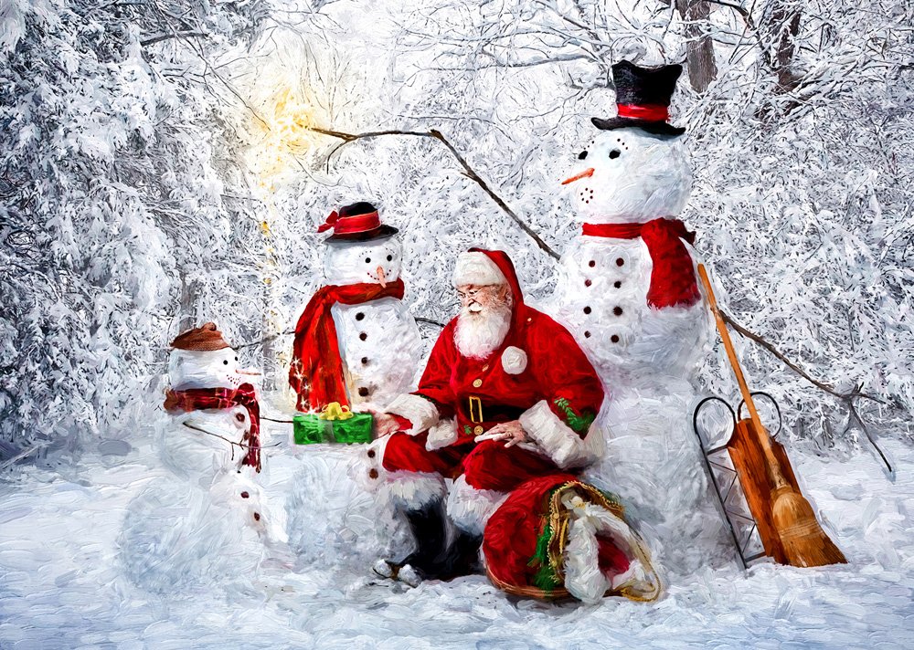 Snowy Friends Christmas Cards - Box of 15 Holiday Greeting Cards with 16 Foil-Lined Envelopes | Perfect for Family, Friends & Office Holiday Wishes