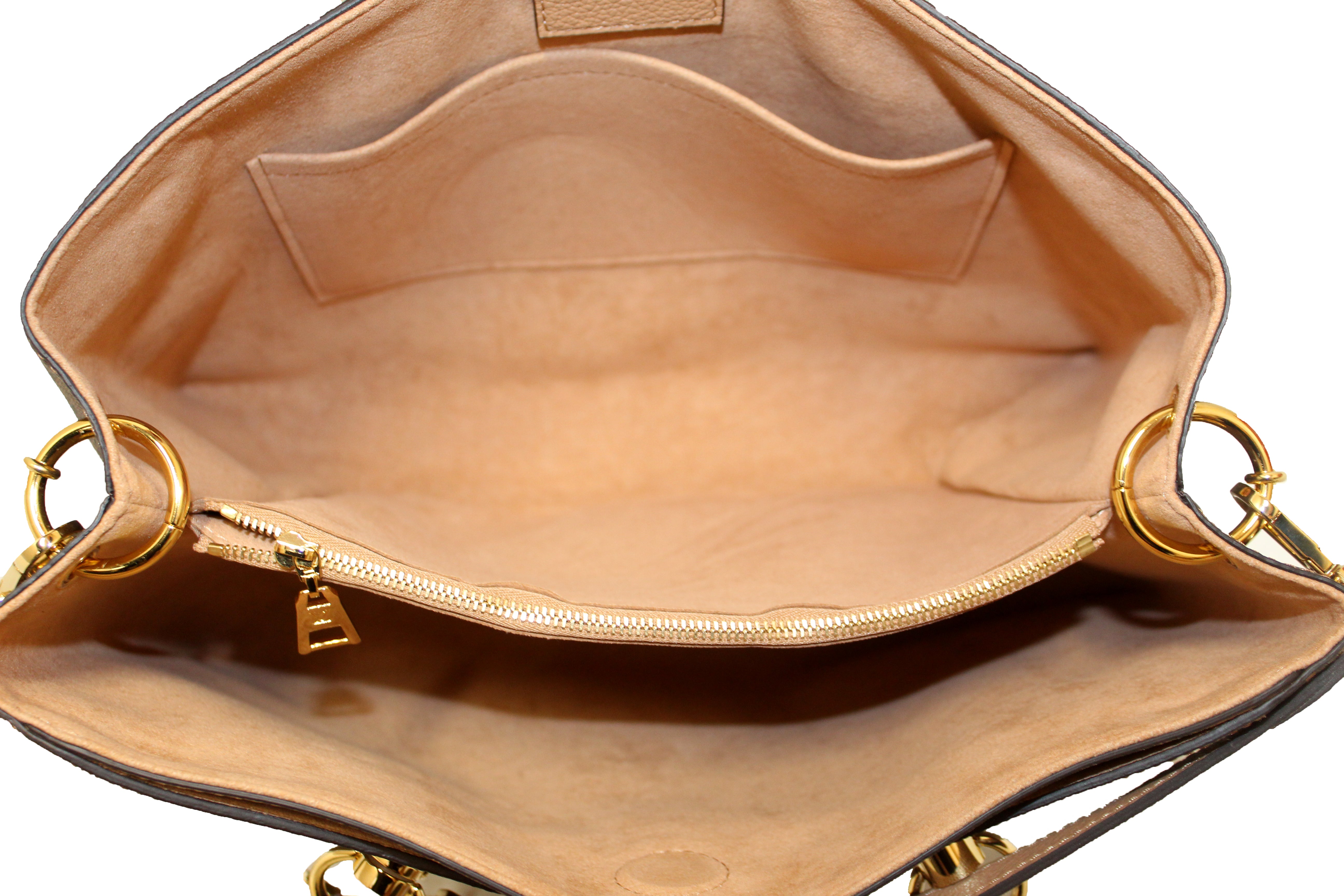 Authentic Louis Vuitton Damier Ebene Canvas Riverside Bag with Brown Leather - Luxury Designer Handbag for Women, Perfect for Work, Travel & Everyday Use