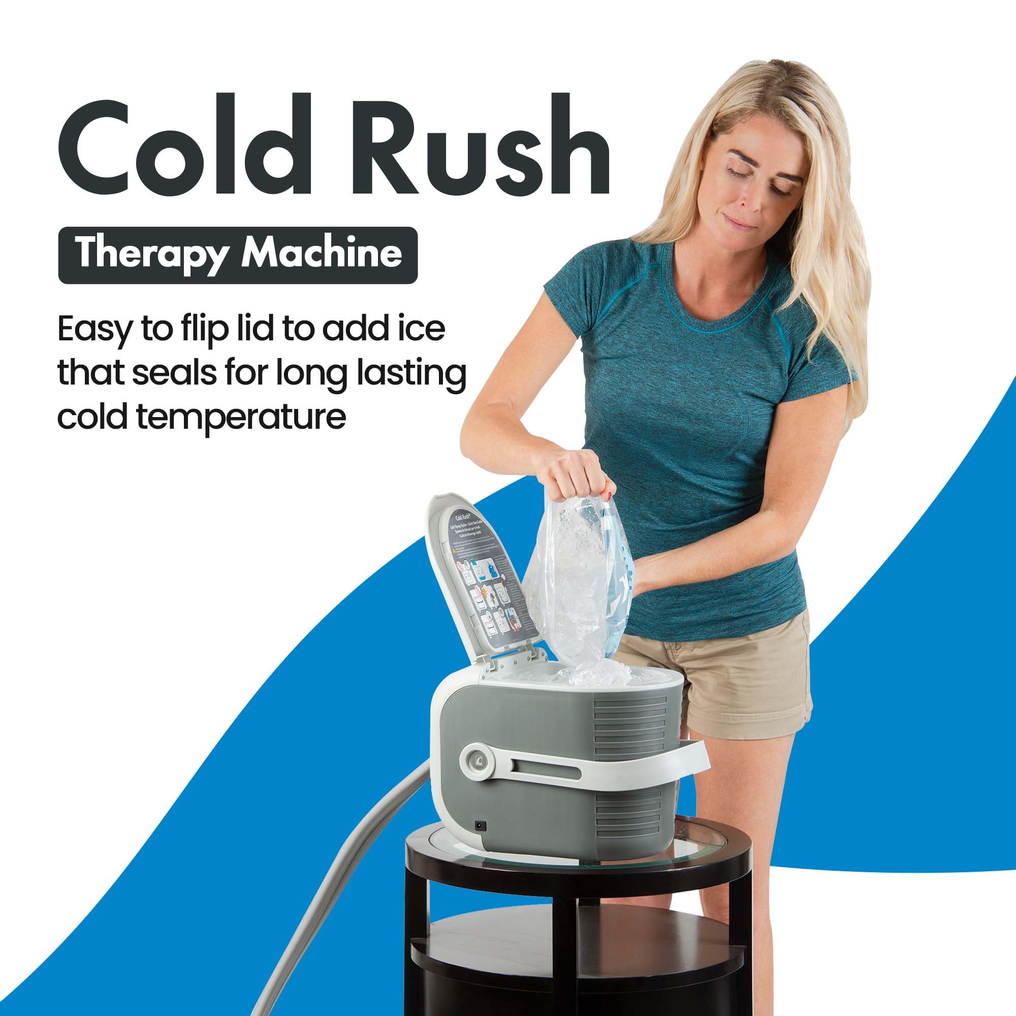 Ossur Cold Rush Therapy Machine System with Large Shoulder Pad - Ergonomic & Adjustable Wrap for Pain Relief - Quiet, Lightweight Cryotherapy Freeze Kit Pump - Ideal for Shoulder, Knee, and Muscle Recovery After Sports Injuries