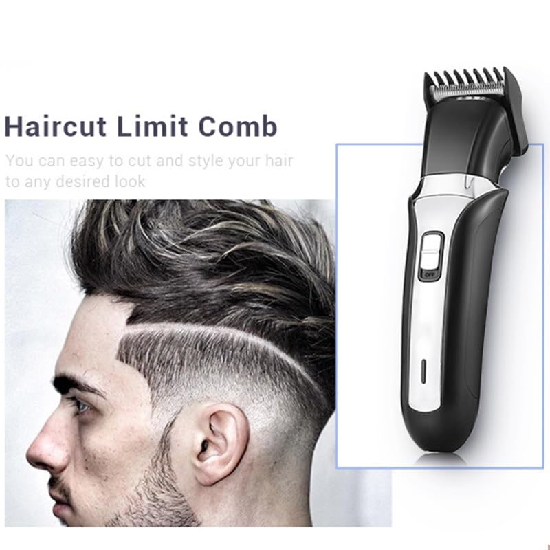 Professional Electric Razor for Men - 3-in-1 USB Rechargeable Waterproof Beard Trimmer & Nose Hair Clipper | Perfect for Travel, Home & Gym Use