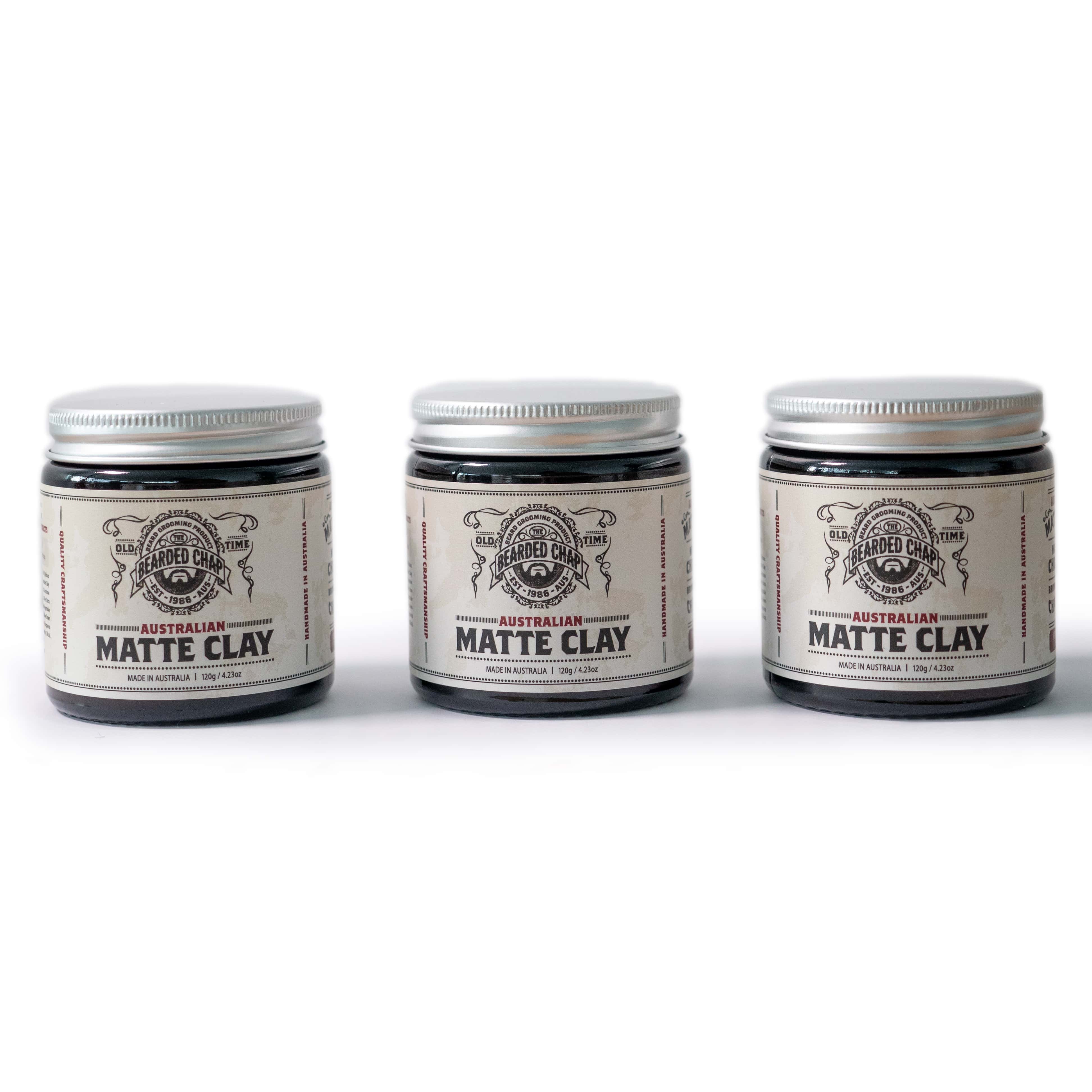 Premium Australian Matte Clay Hair Styling Wax - 3 Pack for Men's Textured, Messy & Voluminous Hairstyles - Perfect for Daily Use, Parties & Special Events