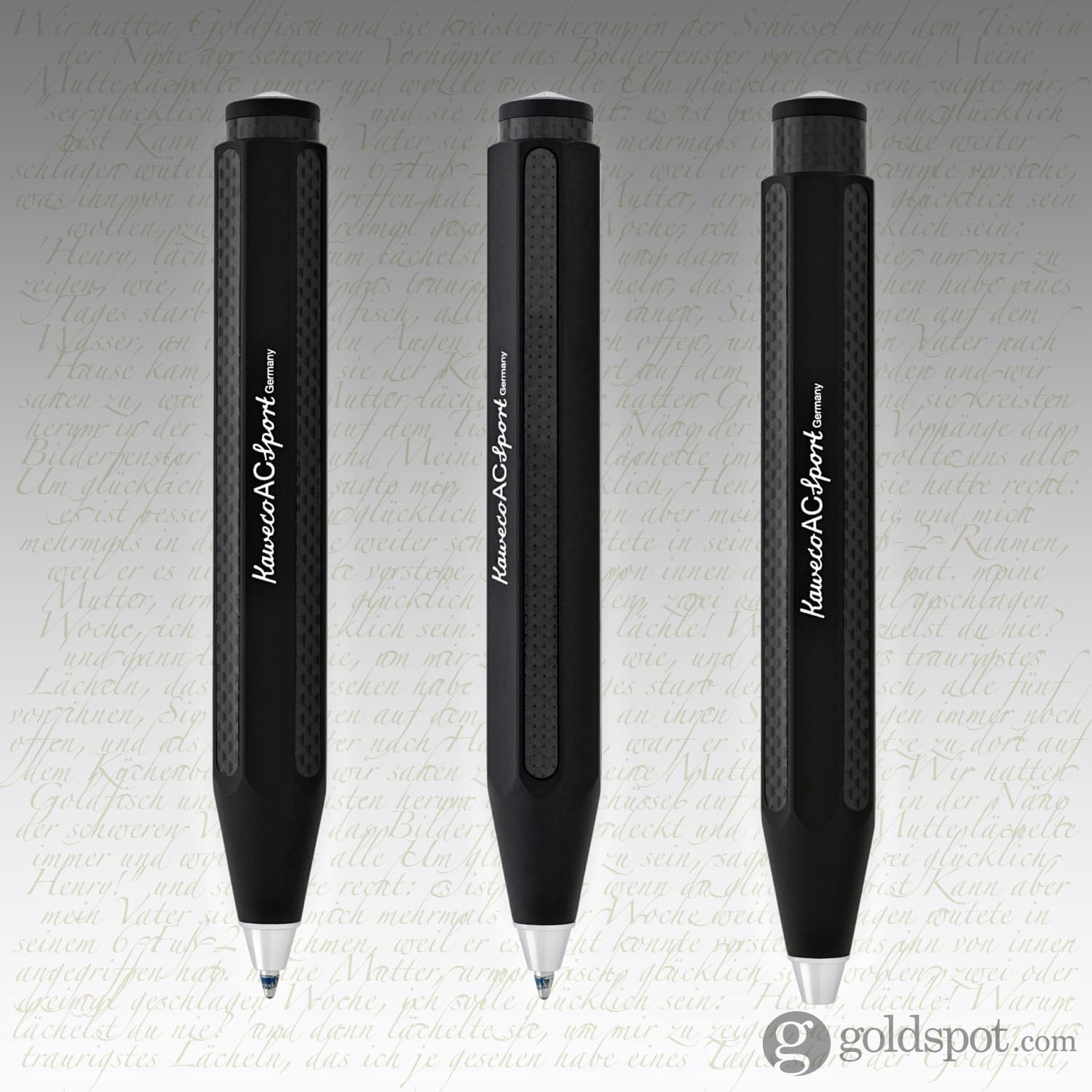 Kaweco AC Sport Carbon Black Ballpoint Pen - Premium Writing Tool for Professionals, Students & Everyday Use