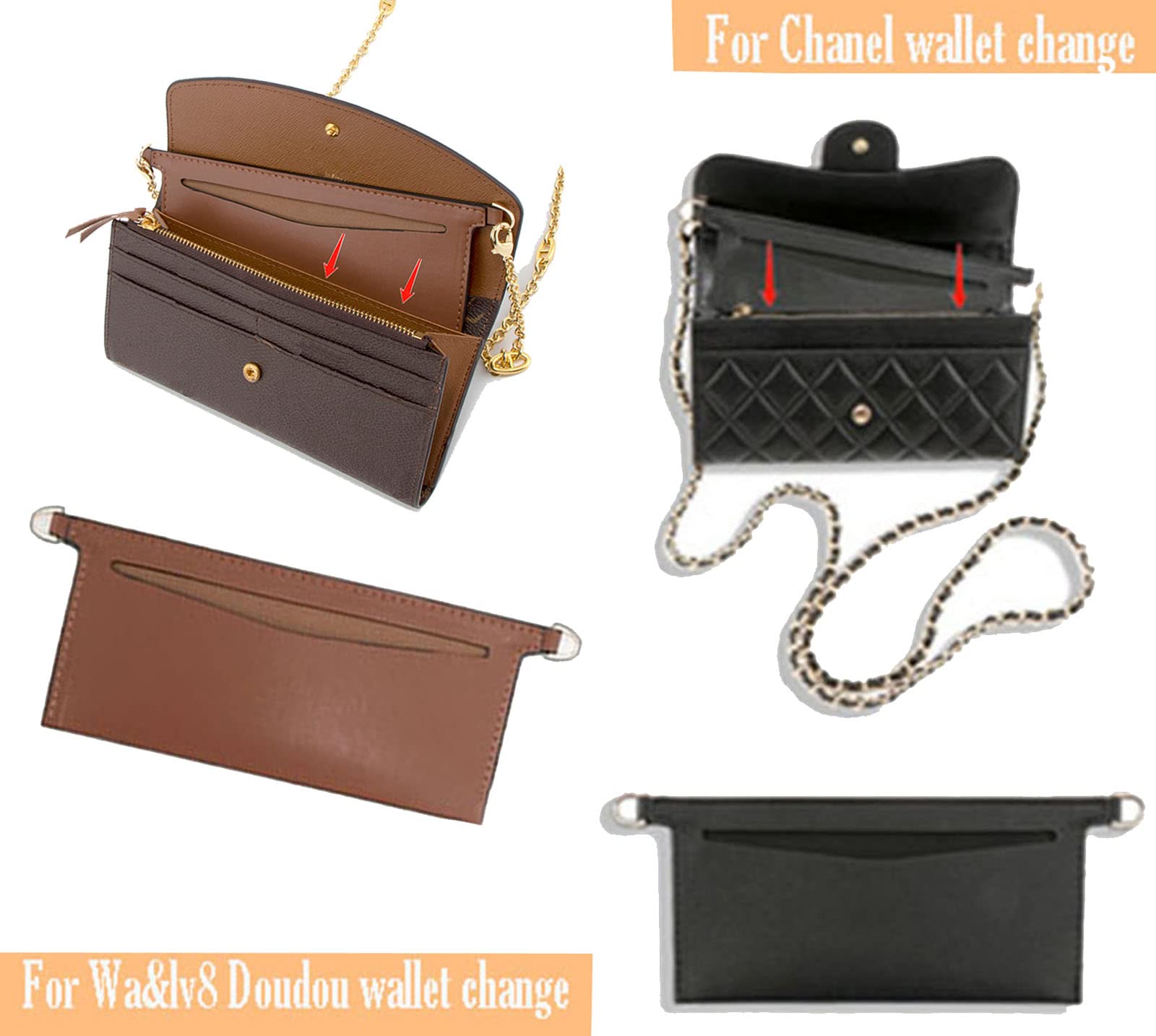 Lckaey Sarah Purse Kit - Detachable Insert Organizer Bag with Emily Wallet, Crossbody Shoulder Bag for Women | Perfect for Travel, Work, and Everyday Use