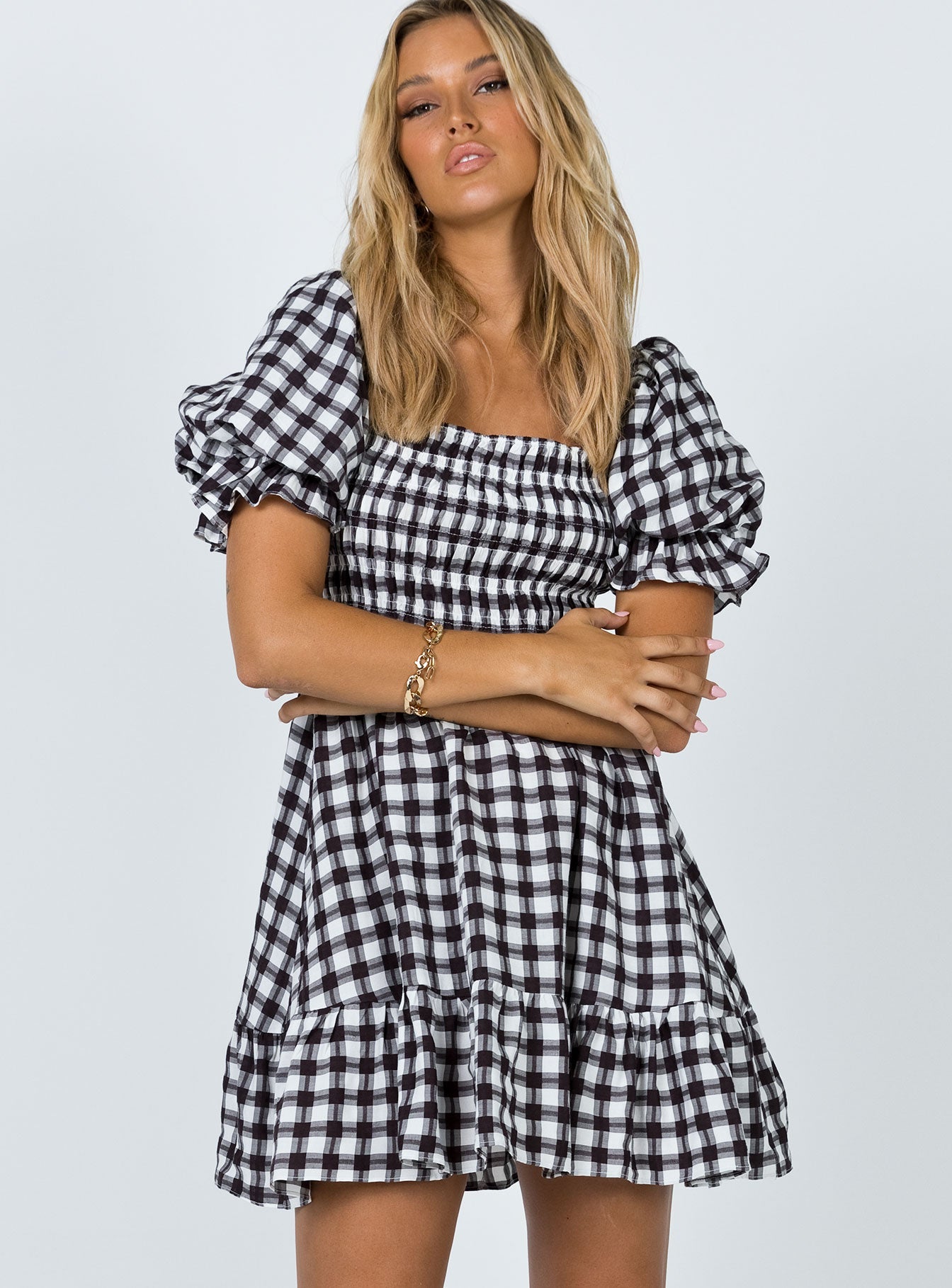 Adelio Women's Mini Dress - Slim Fit Short Sleeve Party Dress in Black & White | Perfect for Cocktail Parties, Date Nights & Summer Outings