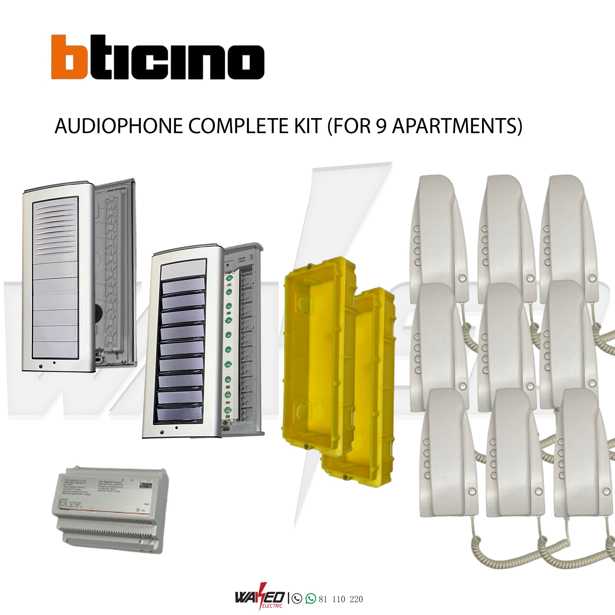 Bticino Audiophone 9 Apartment Intercom System - Secure Entry Solution for Multi-Family Buildings & Gated Communities
