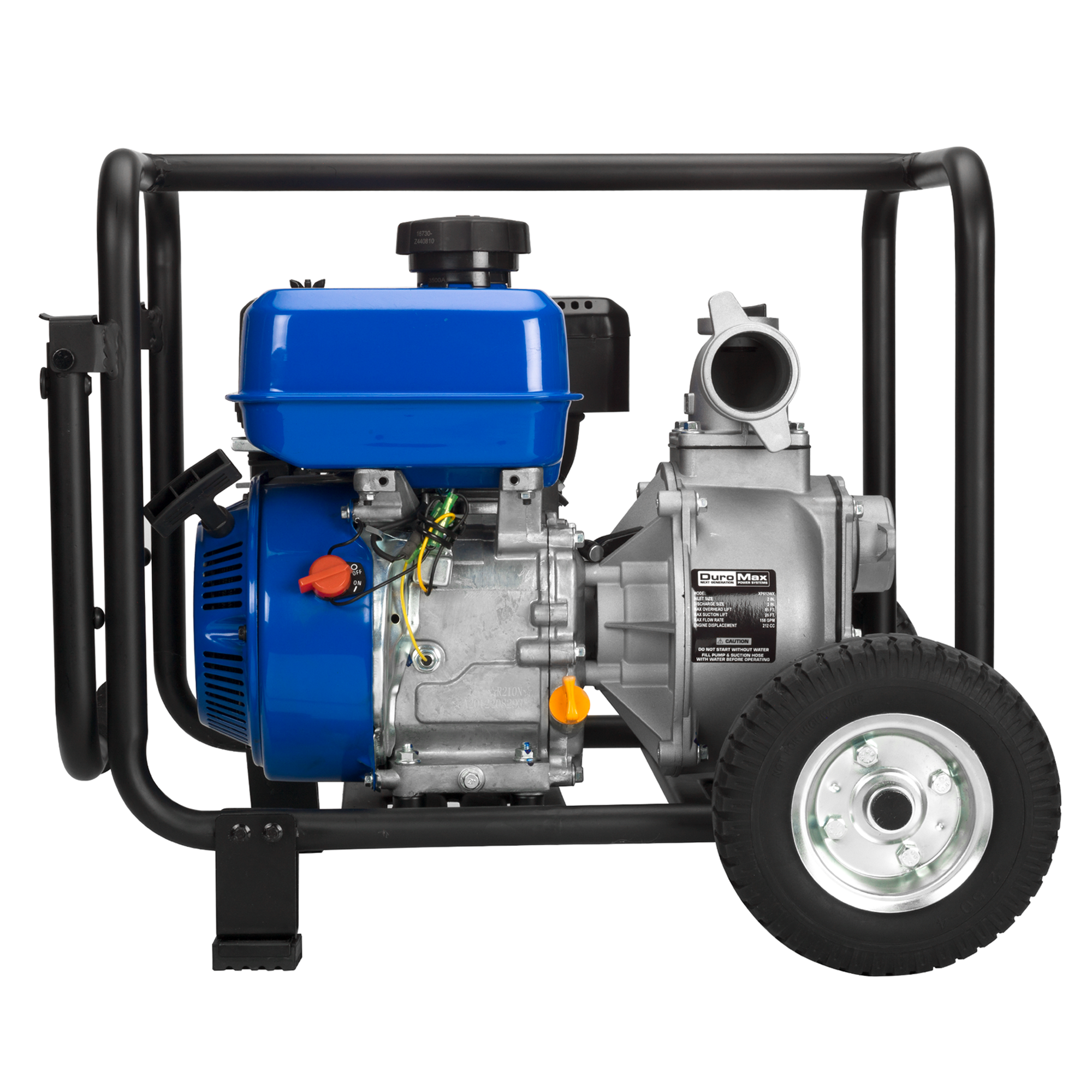 158 GPM 2-Stroke Dual Fuel Gasoline/Propane Portable Water Pump - Ideal for Farm Irrigation, Construction Sites & Emergency Flood Control