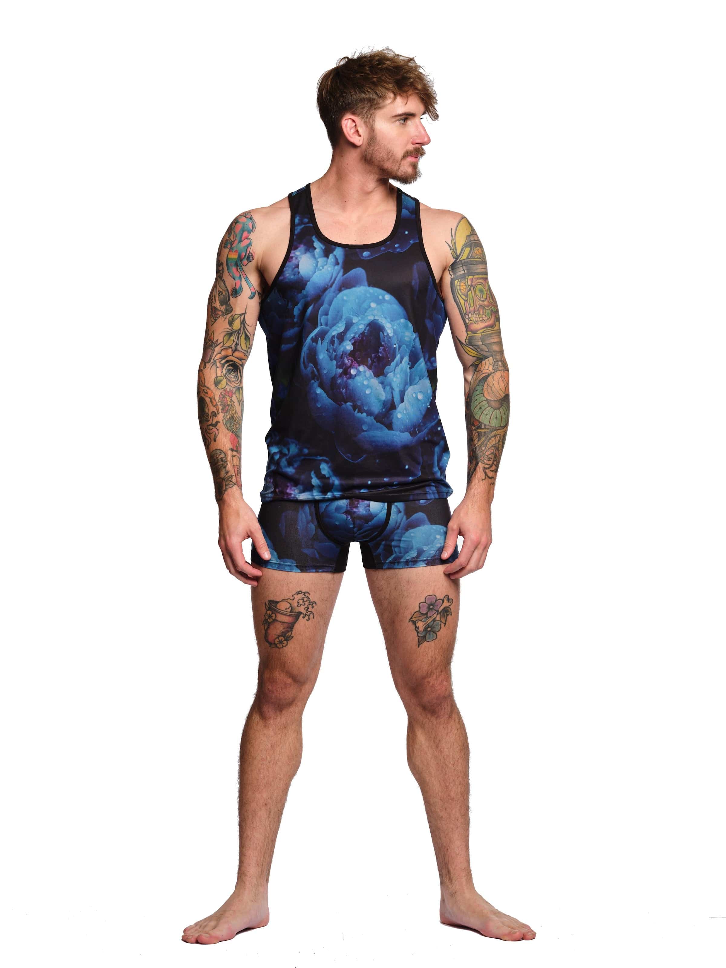 Midnight Peony Tank Top for Women - Soft & Comfortable Sleeveless Blouse - Perfect for Casual Wear, Workout, and Summer Outfits