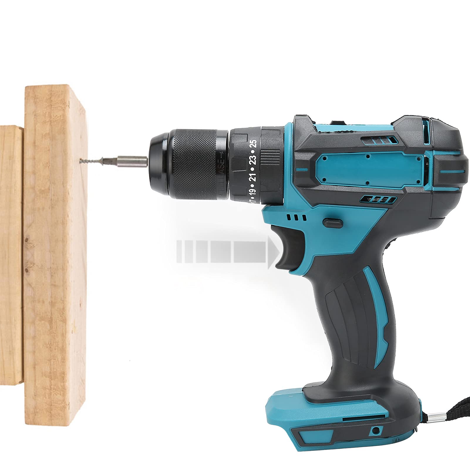 FIYO 13MM Electric Cordless Screwdriver - High Power Hammer Drill with Impact Function for Home DIY Projects | Perfect for Furniture Assembly, Home Repairs & Woodworking Tasks
