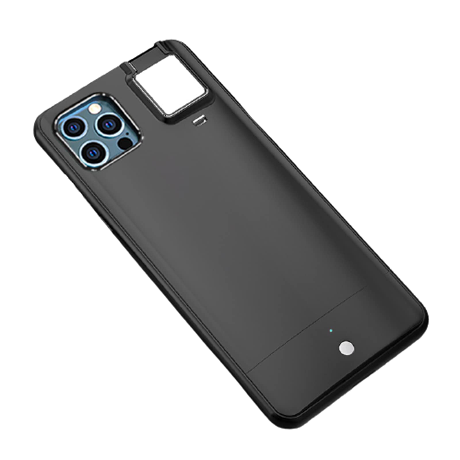 Selfie Ring Light Phone Case with Fill Light for iPhone 12/12 Pro/12 Pro Max - Protective Camera Cover & Bracket - Perfect for Vlogging, Live Streaming & Night Photography