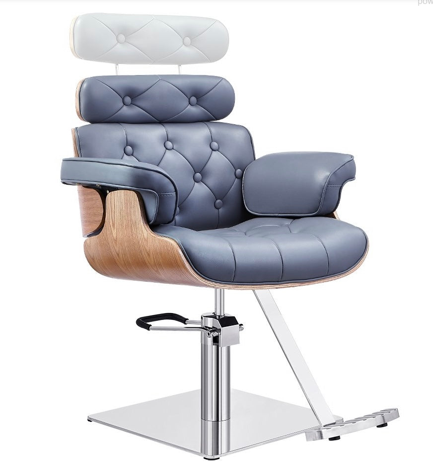 D'Eames Salon Chair - Modern Barber & Beauty Salon Styling Chair with Adjustable Height for Hairdressing, Manicure, Pedicure & Tattoo Parlors - Ergonomic Design for Comfort & Style