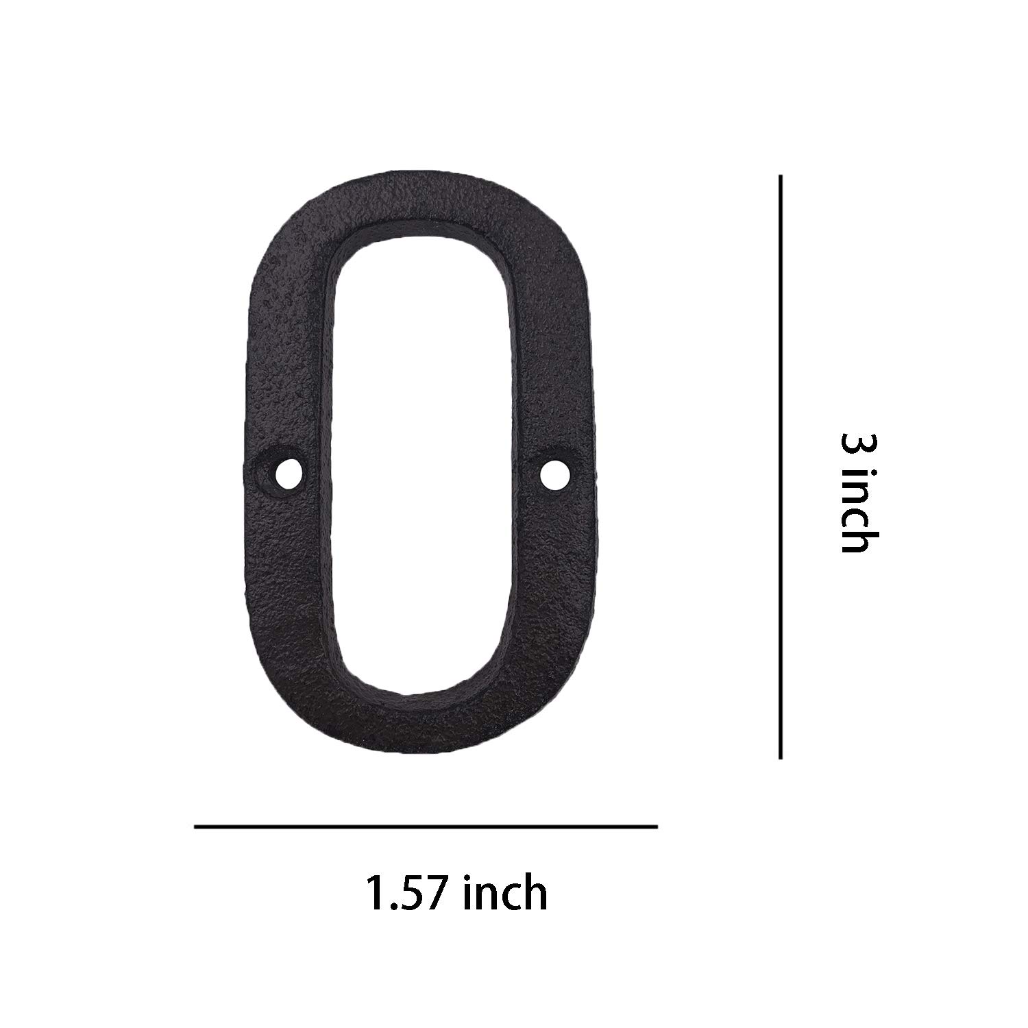 3 Inch Cast Iron House Letters - Durable Mailbox & Home Address Letter O - Perfect for Front Door, Porch, and Garden Decor