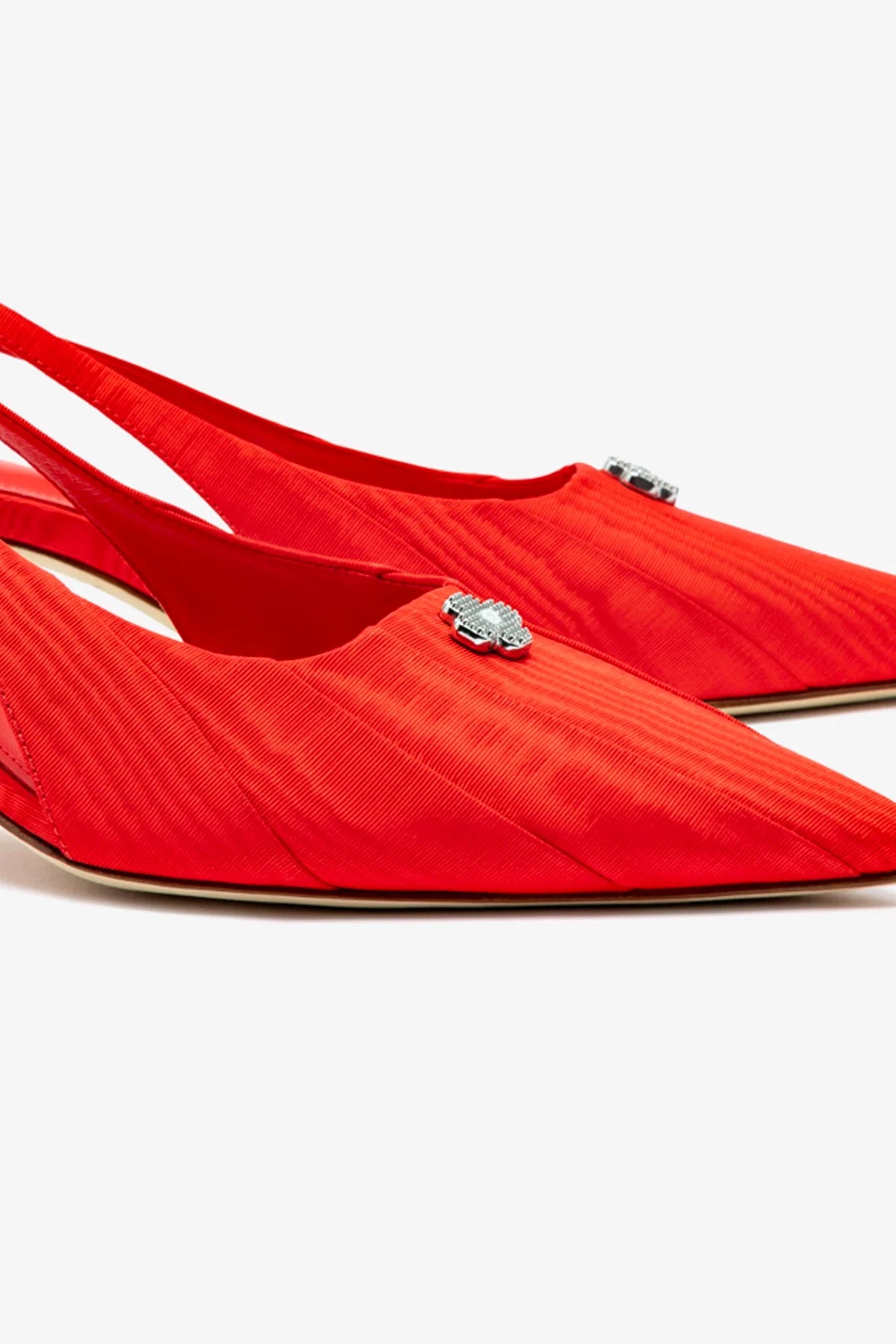 Maxine Women's Red Fabric Pump Shoes - Elegant High Heels for Office, Party & Special Occasions