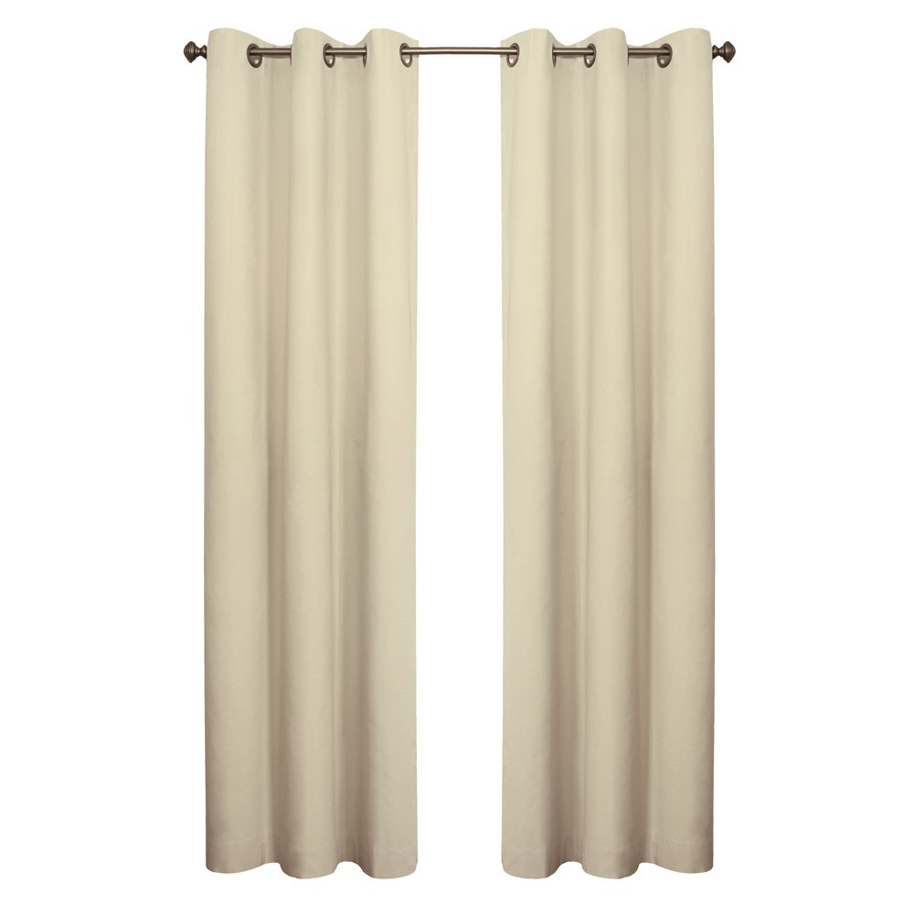 Energy Efficient Insulated Thermal Blackout Curtains - Weathermate Grommet Top Drapery Pair, Natural 160