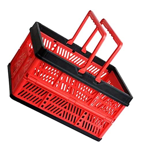 Foldable Shopping Basket - Portable Picnic Basket for Snacks, Fruits & Vegetables - Home Storage Organizer for Kitchen, Pantry & Outdoor Activities