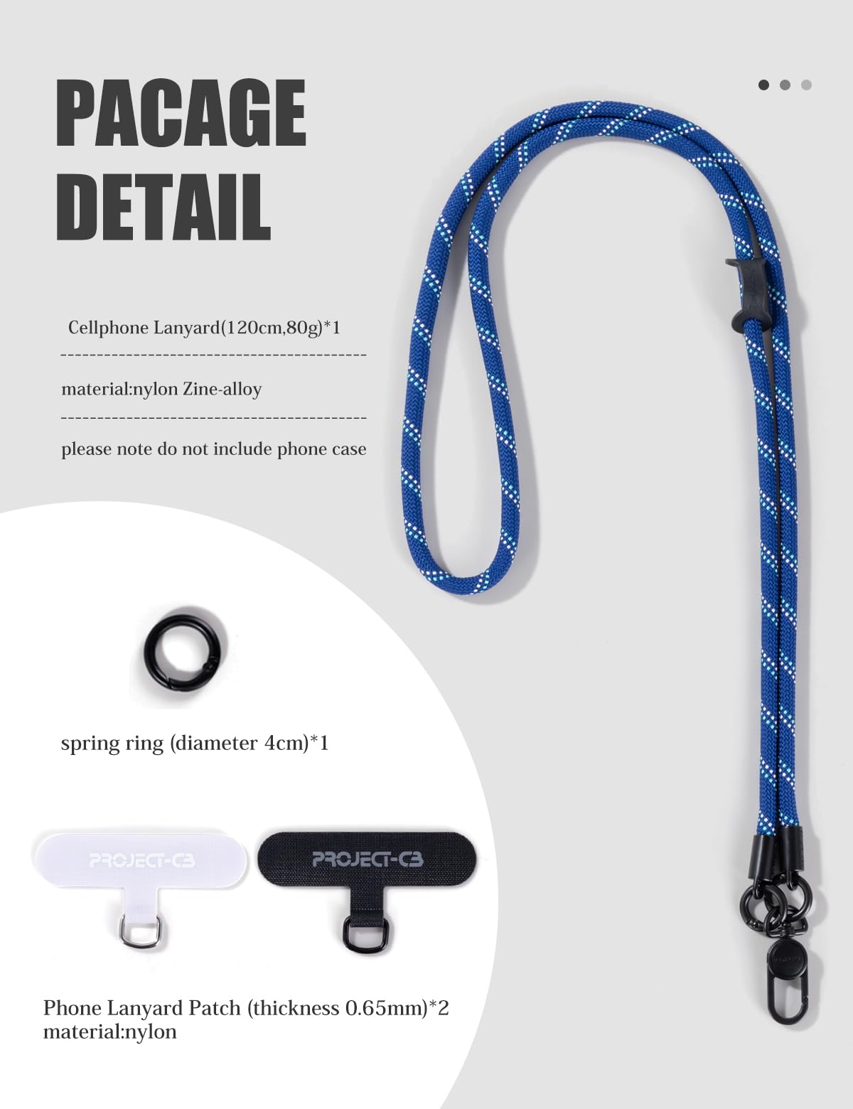 Universal Adjustable Phone Lanyard - Neck & Crossbody Strap for Phones (Black) - Perfect for Travel & Work
