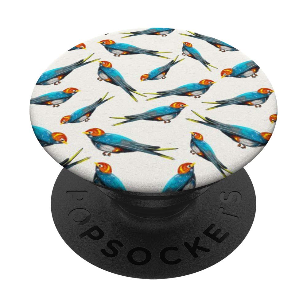 Bird Pattern PopSockets Phone Grip & Stand - Expandable Phone Holder for iPhone, Samsung, Tablets - Perfect for Work, Travel, and Daily Use