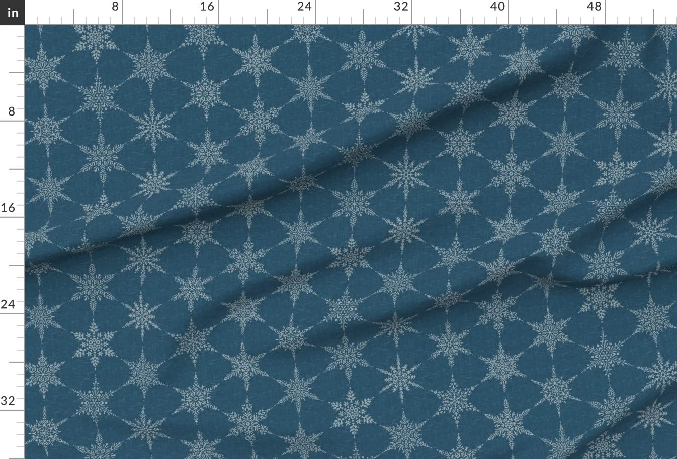 Snowflakes Ice Crystal Hexagon Printed Minky Fabric by The Yard - Soft Plush Fabric for Sewing Baby Blankets, Quilt Backing, DIY Crafts & Home Decor - Perfect for Winter Projects & Cozy Gifts