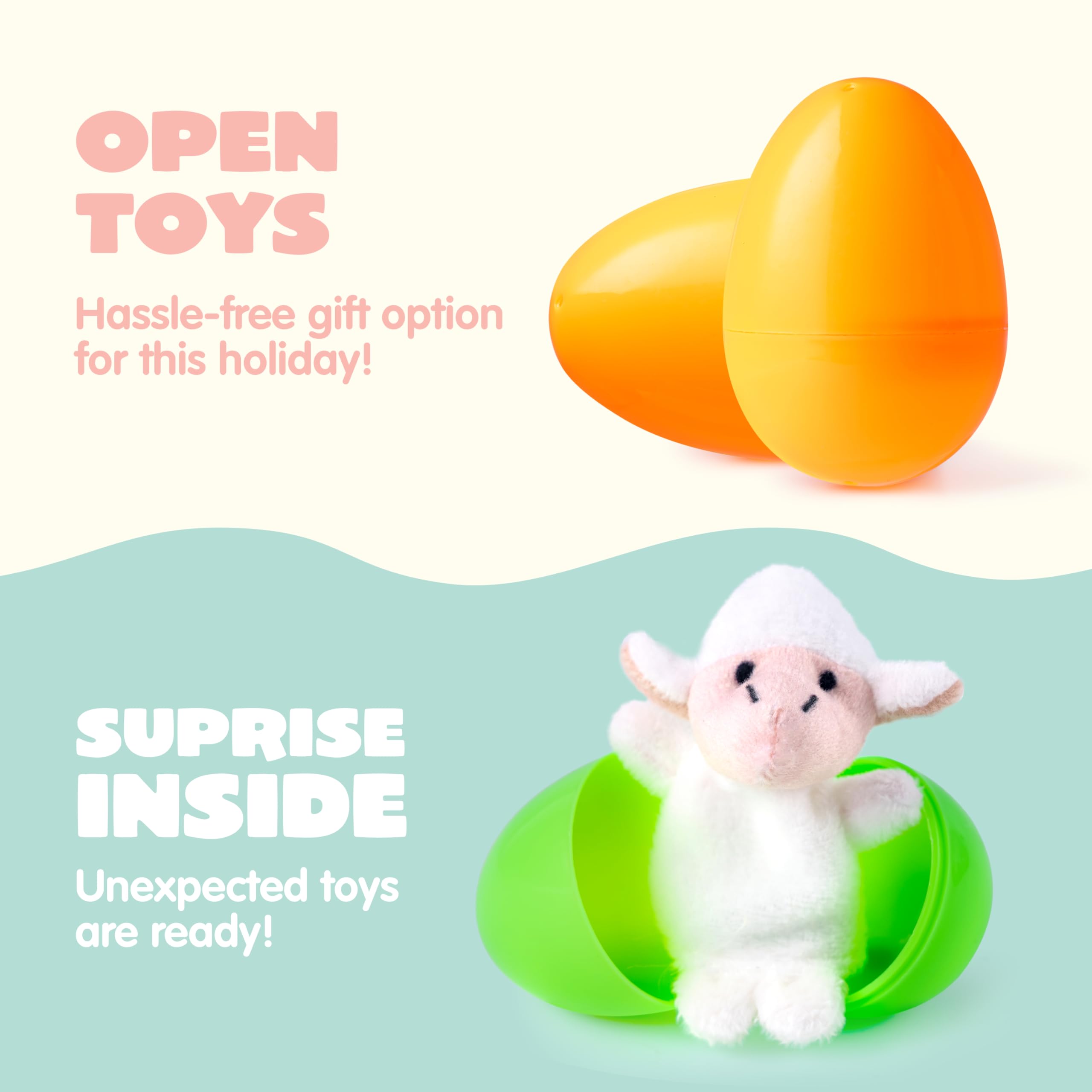 JOYIN 36 Pcs Pre-Filled Easter Eggs with Animal Finger Puppets - Easter Egg Hunt Supplies for Kids, Toddlers, Classroom Prizes & Party Favors - Perfect for Easter Baskets, Birthday Gifts & Spring Celebrations
