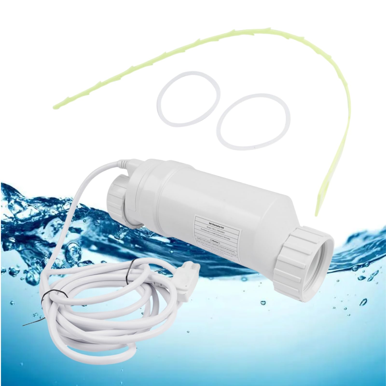 W3T-Cell-3 Salt Chlorinator System for In-Ground Pools | 15,000 Gallon Saltwater Generator with 15ft Cable | Compatible with Hayward T3 Mixizap | Perfect for Backyard Swimming Pool Maintenance & Water Sanitation