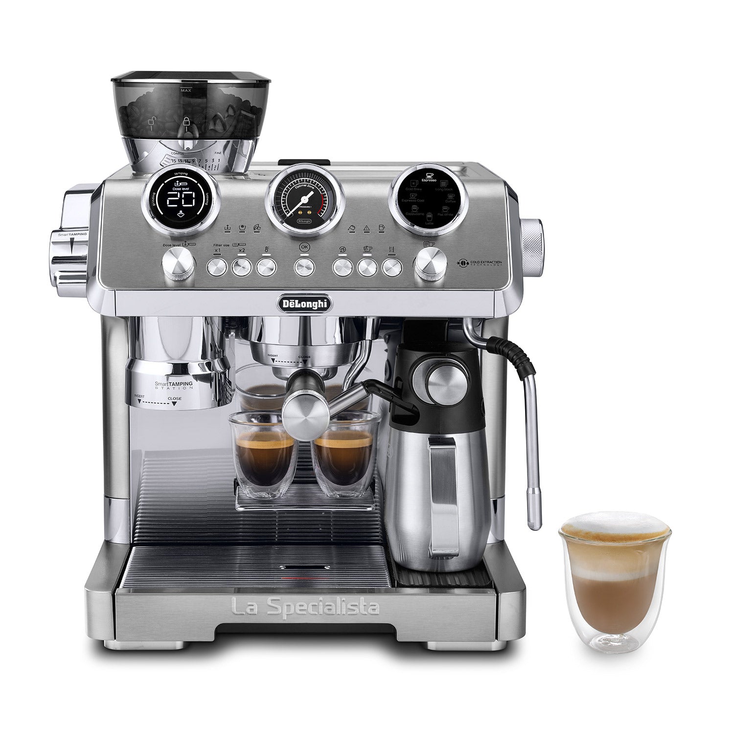 DeLonghi La Specialista Maestro Semi-Automatic Espresso Machine EC9885M - Perfect for Home Baristas & Coffee Lovers, Ideal for Espresso, Latte & Cappuccino Making