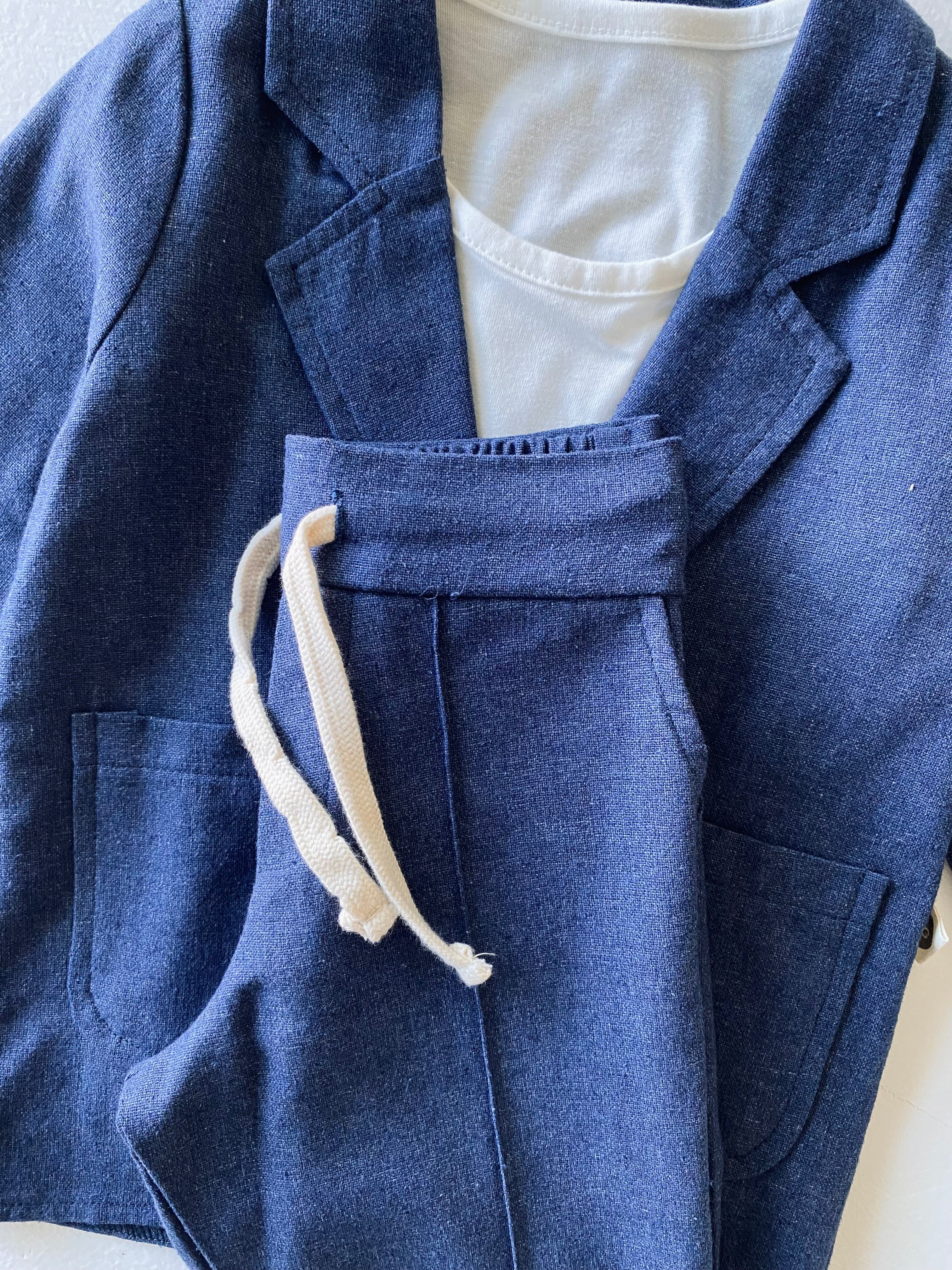 Baby Linen 3-Piece Suit Set - Soft & Breathable Outfit for Newborns & Infants - Perfect for Summer, Photos & Special Occasions