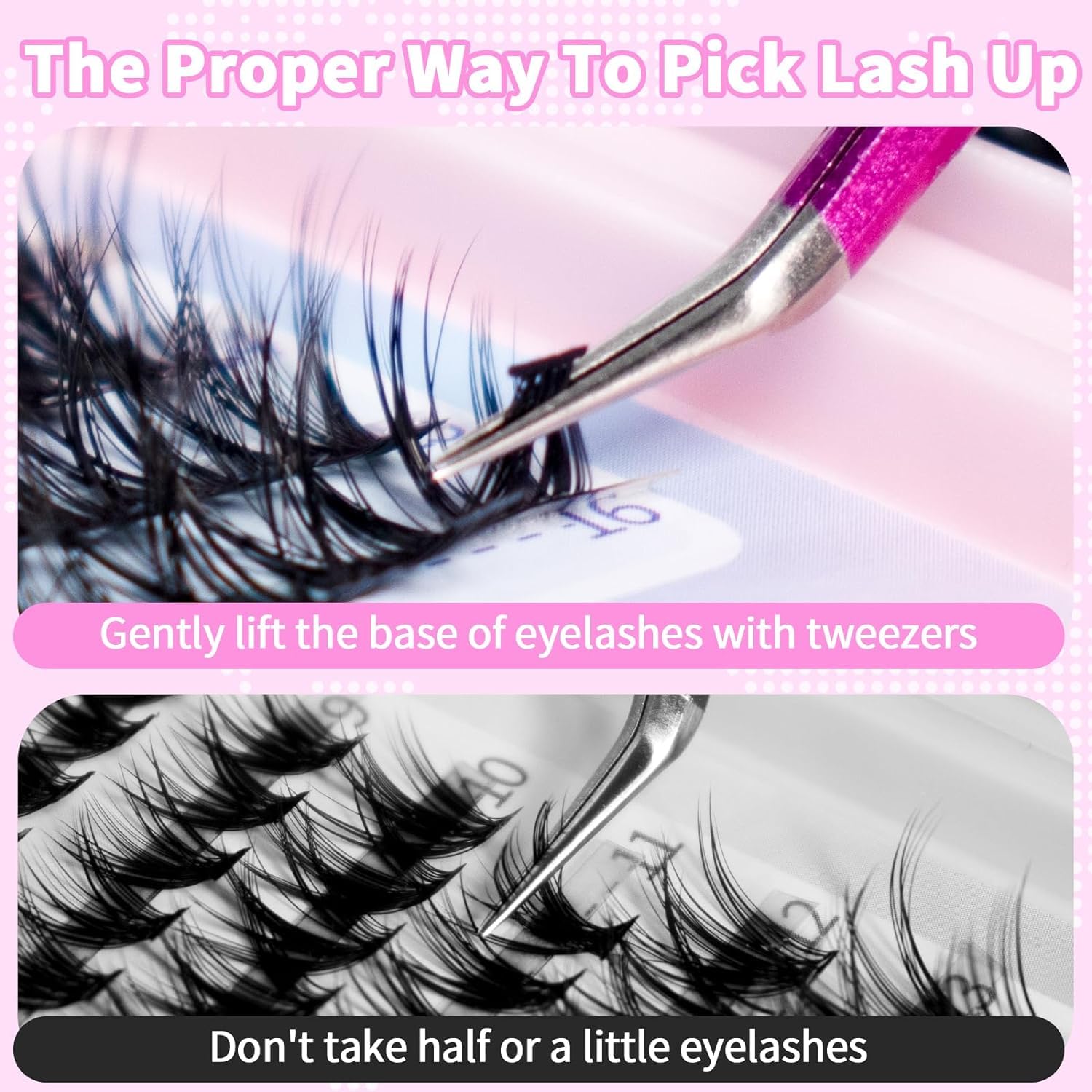 DIY Eyelash Extension Kit for Beginners - Mixed Length Faux Mink Clusters, Tweezers, Bond & Seal Remover - Natural Wispy Reusable Lashes (30D & 50D Kit) | Perfect for Home Use, Salon Practice & Special Occasions