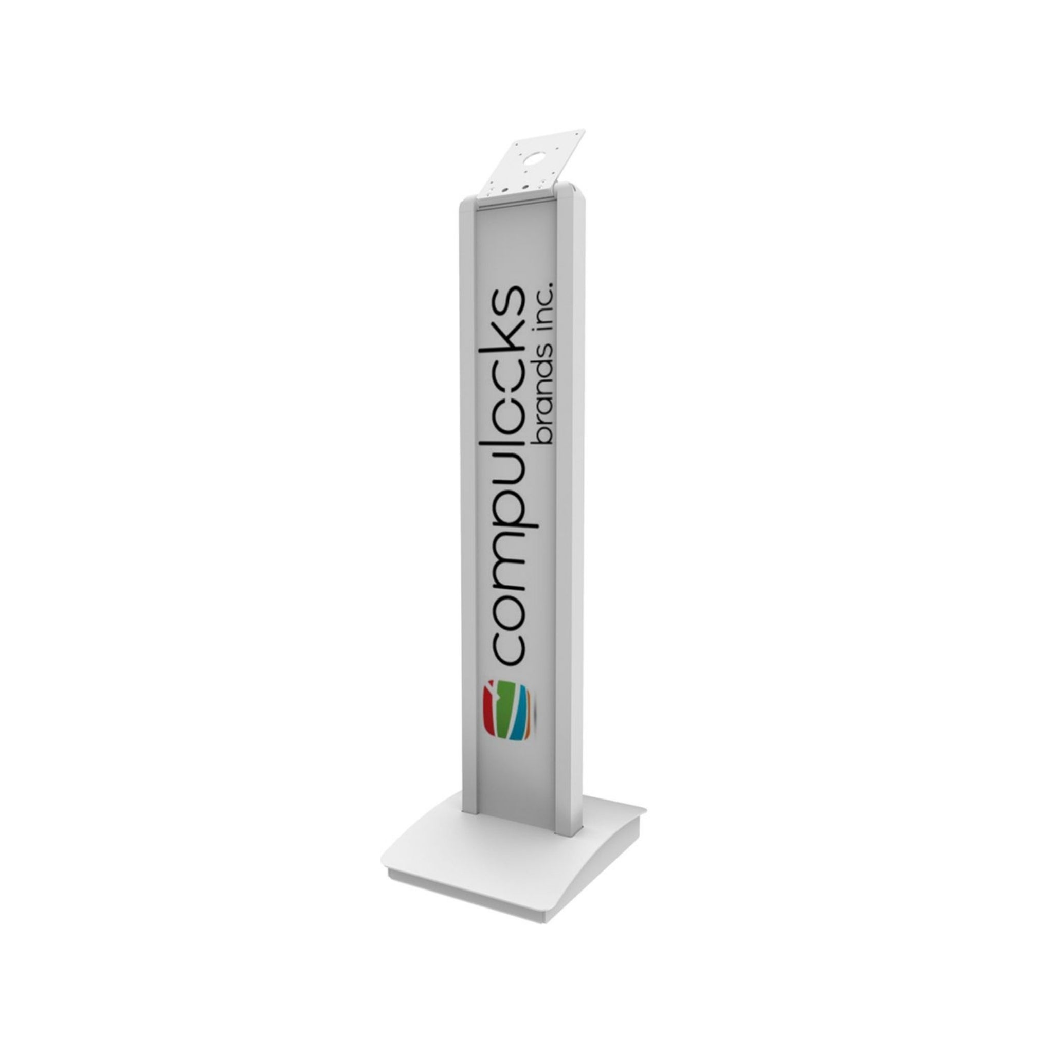 Compulocks BrandMe Adjustable Tilt Kiosk Tablet Floor Stand - Secure iPad Mount for Retail, Restaurant & Public Spaces