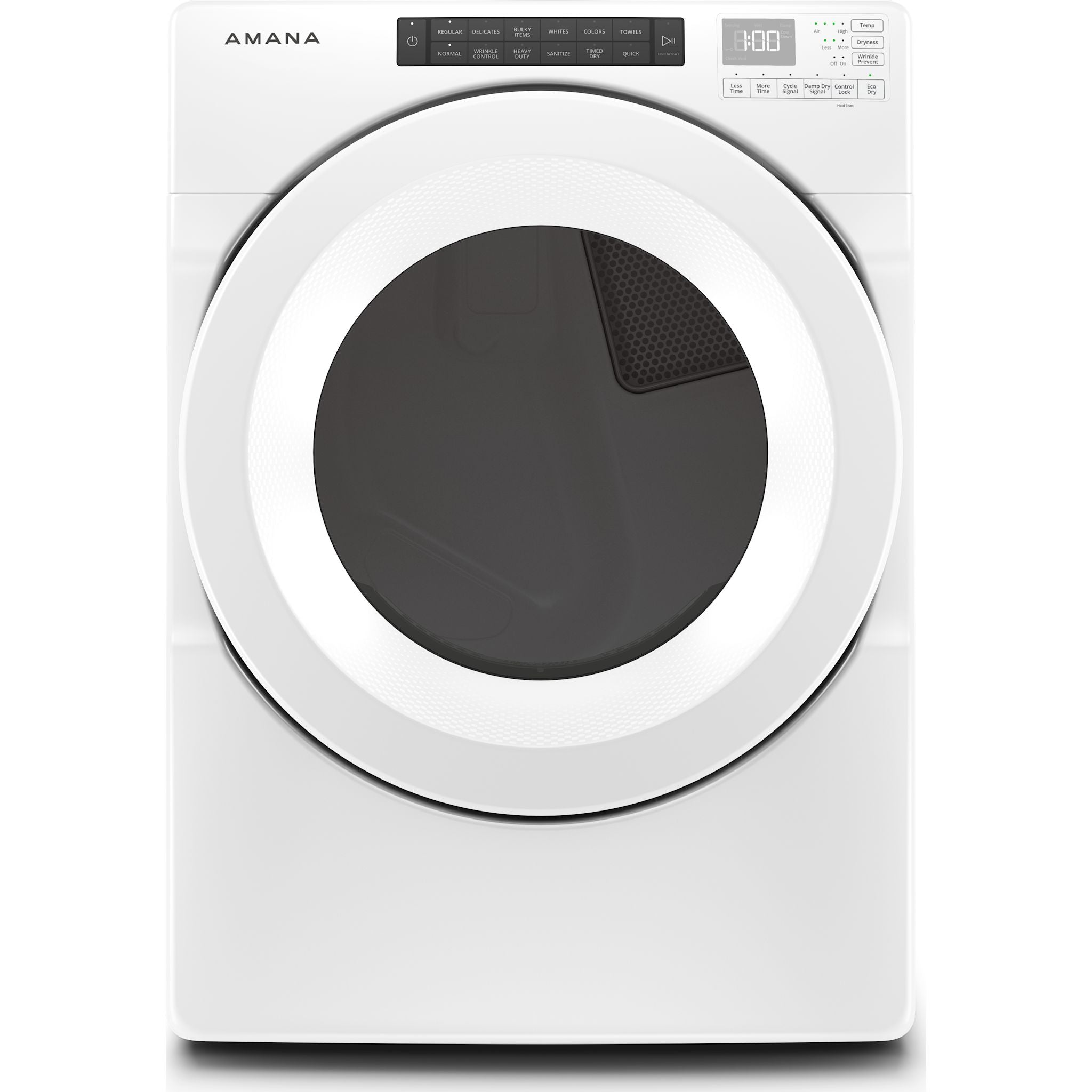 Amana YNED5800HW 7.0 Cu. Ft. White Electric Dryer - Perfect for Large Families & Laundry Rooms | Fast Drying & Energy Efficient