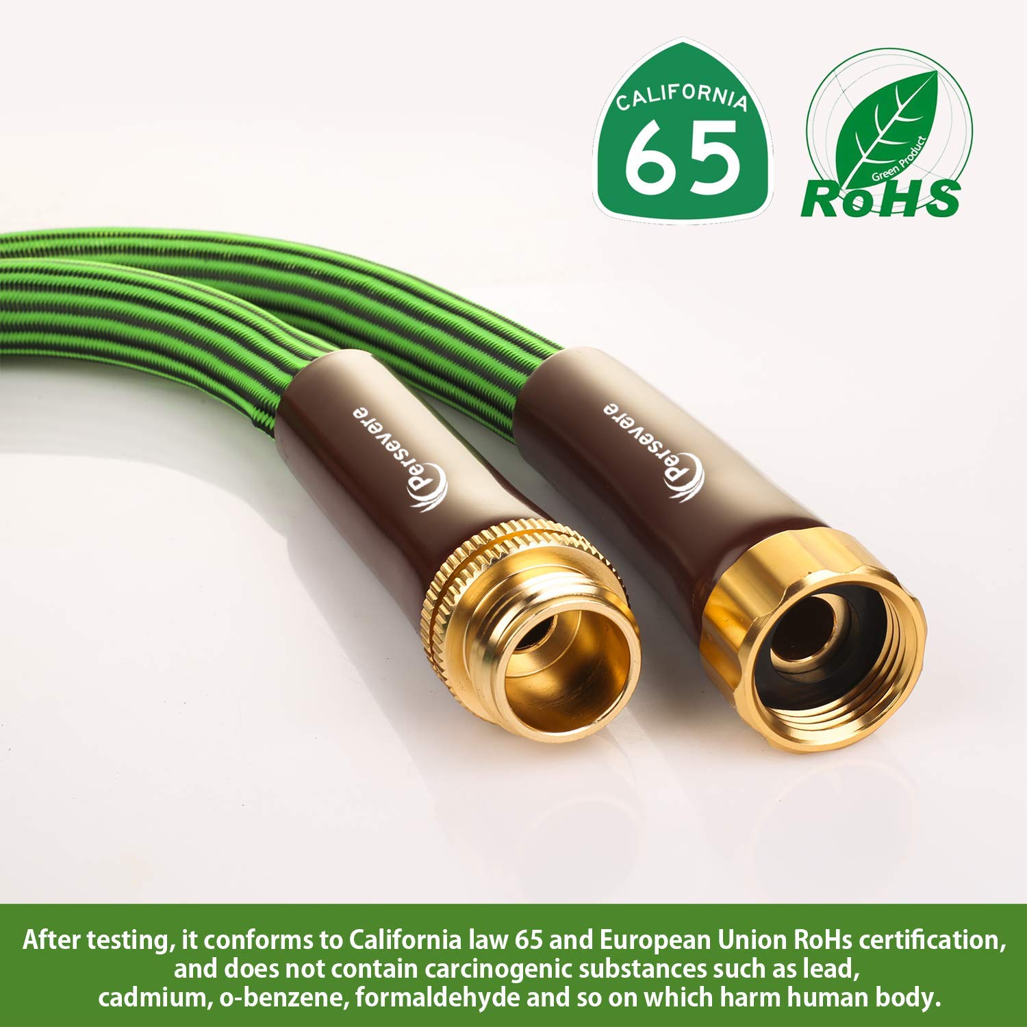 Persevere Lightweight Garden Hose 50FT - Kink-Free, Flexible Water Hose for Lawn, Yard & Garden Care, Car Washing & Home Cleaning | Durable Outdoor Watering Solution for Gardening, Washing Vehicles & Household Use