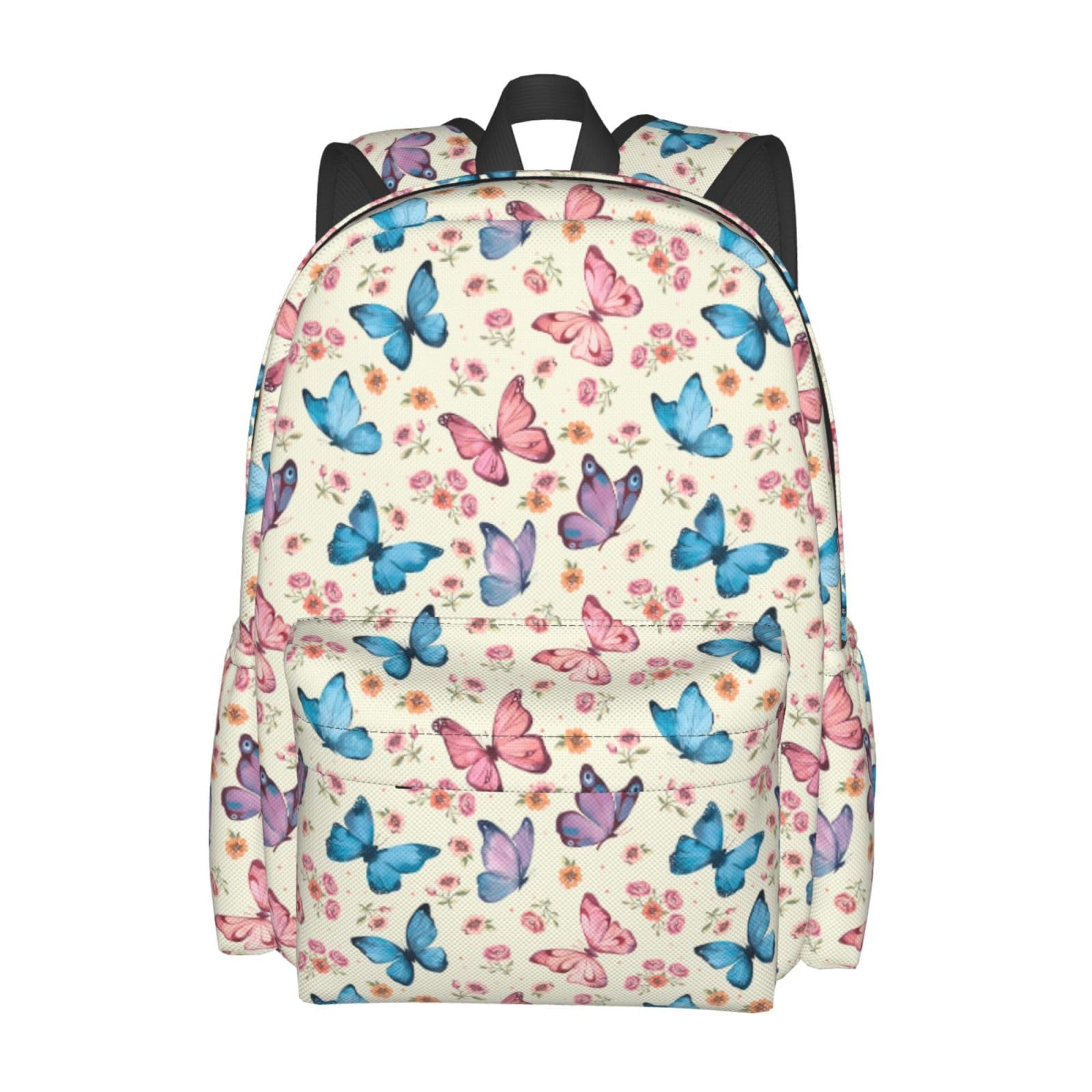 Butterfly Print Travel Backpack for Women & Men - 17 Inch Laptop Backpack, Lightweight Carry On Backpack for Work, School, Hiking, Camping & Outdoor Adventures - Perfect Gift for Travelers & Students