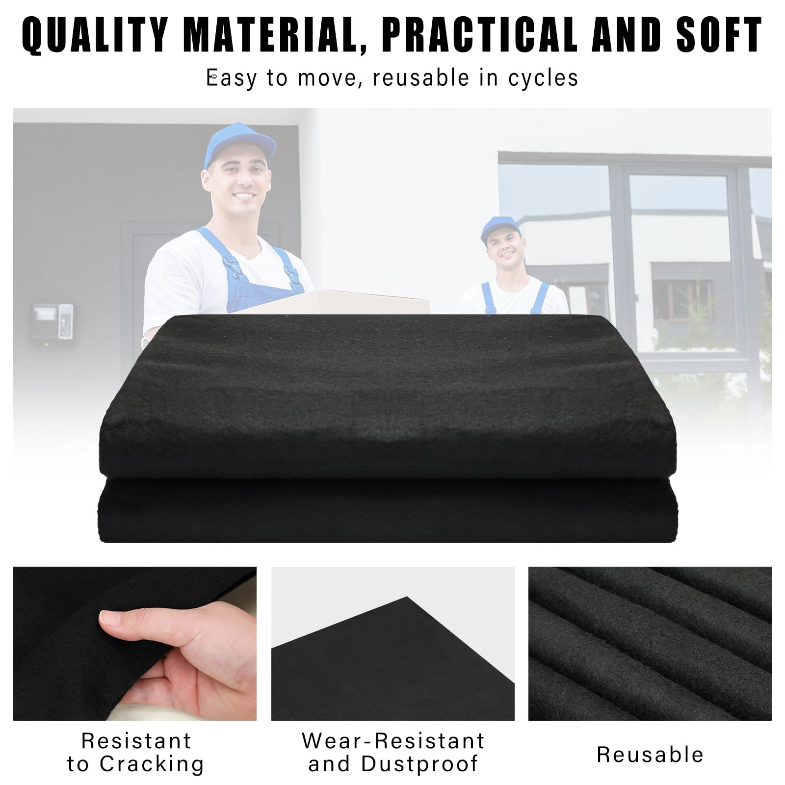 4 Pack Heavy Duty Moving Blankets 80