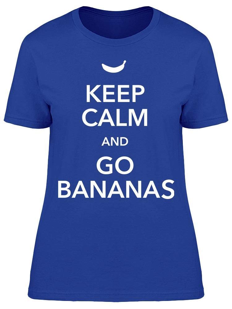 Smartprints Go Bananas Graphic T-Shirt for Women - Soft Cotton Casual Tee - Fun & Playful Outfit for Summer, Parties & Everyday Wear