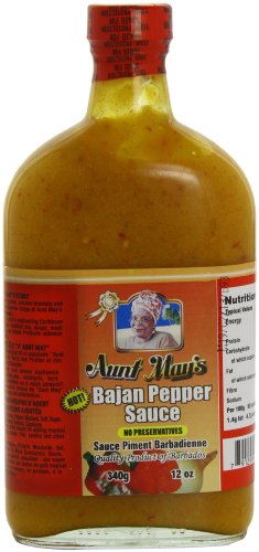 2-Pack Aunt May's Hot Bajan Pepper Sauce - 12 Oz Bottles | Authentic Caribbean Flavor for Grilling, Cooking & Spicing Up Meals