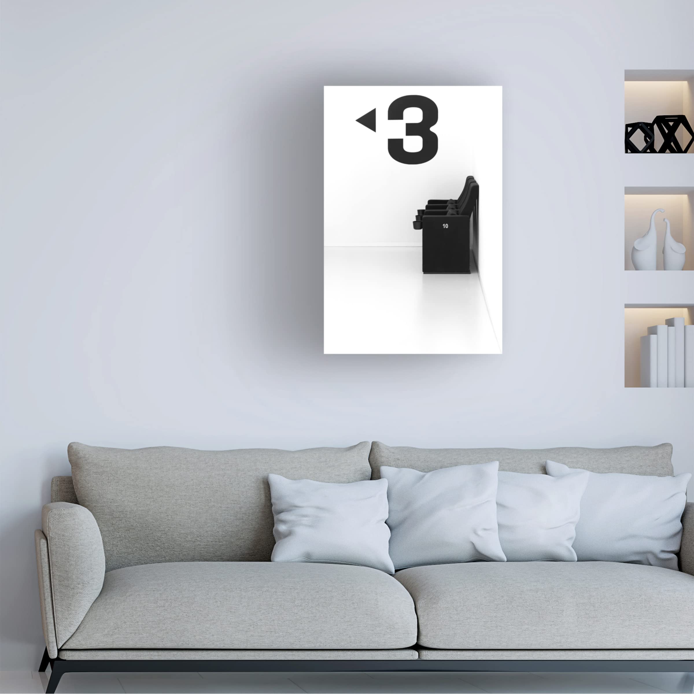Trademark Fine Art 'Choose A Number' Canvas Wall Art by Greetje Van Son - Modern Abstract Painting for Living Room, Bedroom & Office Decor