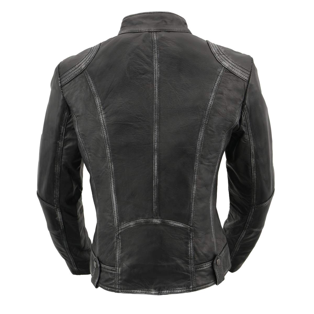 Milwaukee Leather SFL2830 Women's Black Sheepskin Scuba Style Fashion Leather Jacket - Stylish Outerwear for Casual Wear, Night Out & Motorcycle Riding