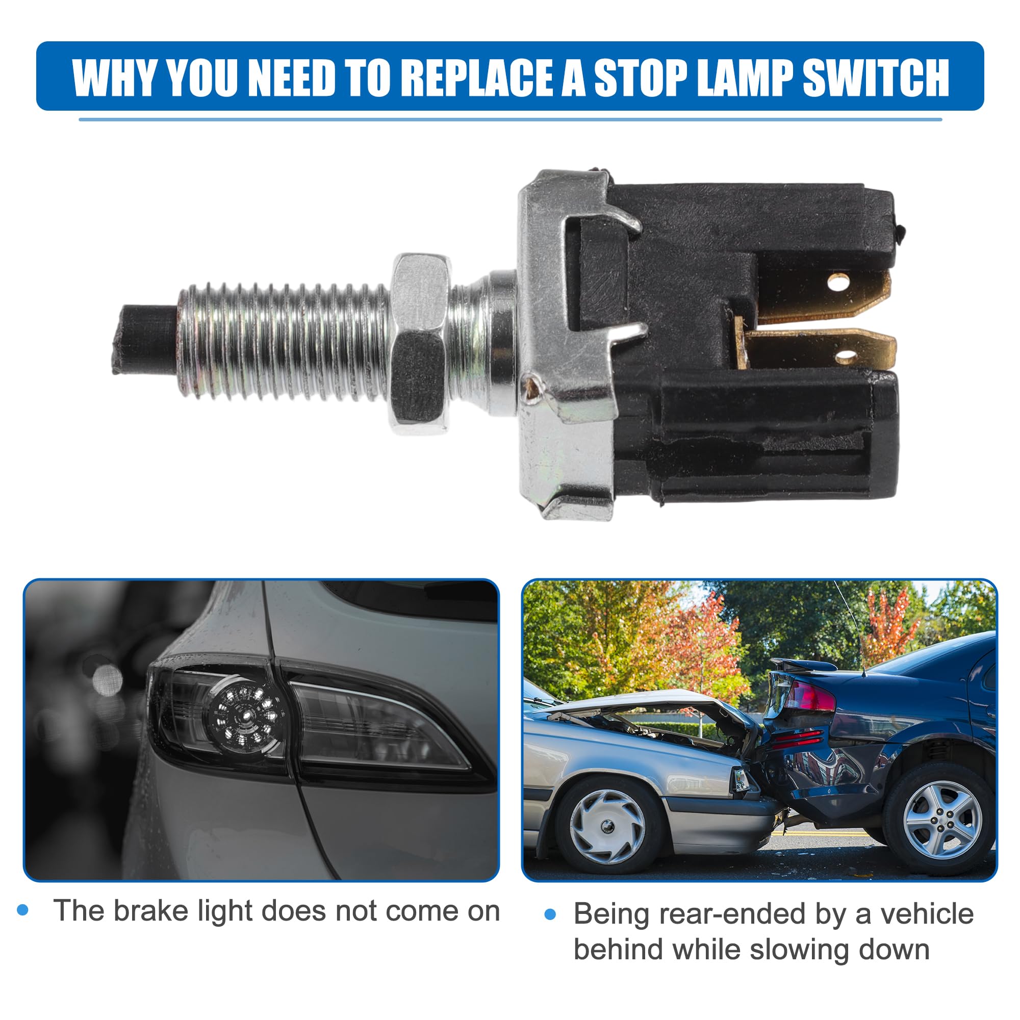 X AUTOHAUX Brake Light Switch Compatible with Toyota 4Runner Camry Corolla Pickup 1984-1991 - Stop Lamp Switch Replacement Part No.84340-30030/84340-30040/84340-32010 - Perfect for DIY Auto Repair & Maintenance