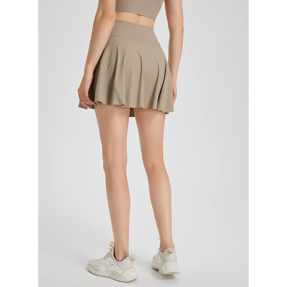 Tikwek Women's High Waisted Tennis Skorts with Pockets - Athletic Skirt for Tennis, Golf & Running - Breathable Workout Skirt for Women's Sports & Casual Wear