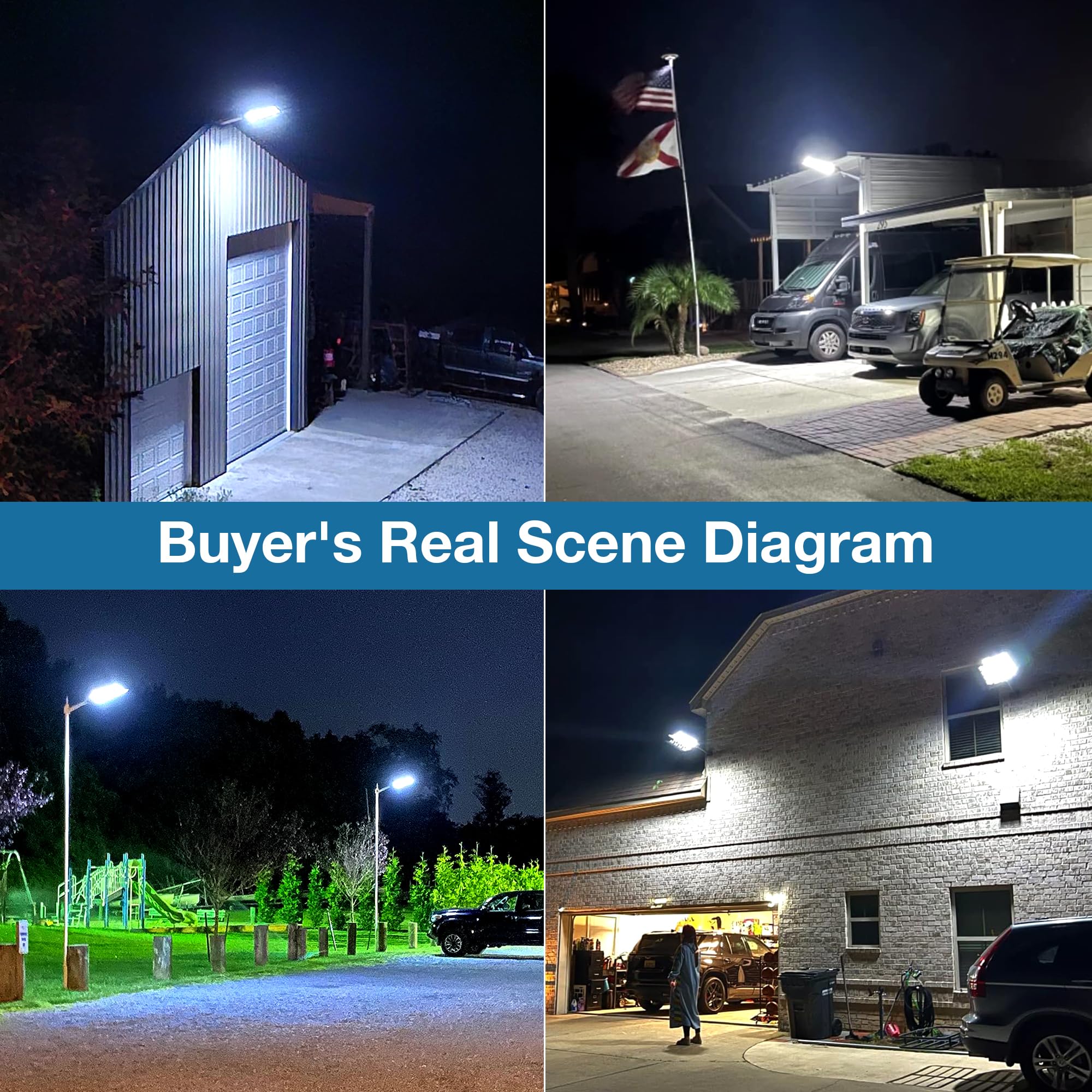 8000W Solar Street Lights Outdoor Waterproof with Motion Sensor - Commercial Solar Parking Lot Lights, Dusk to Dawn LED Street Light for Yard, Garden, Pathway & Driveway | Energy-Efficient Solar Powered Outdoor Lighting for Security & Safety