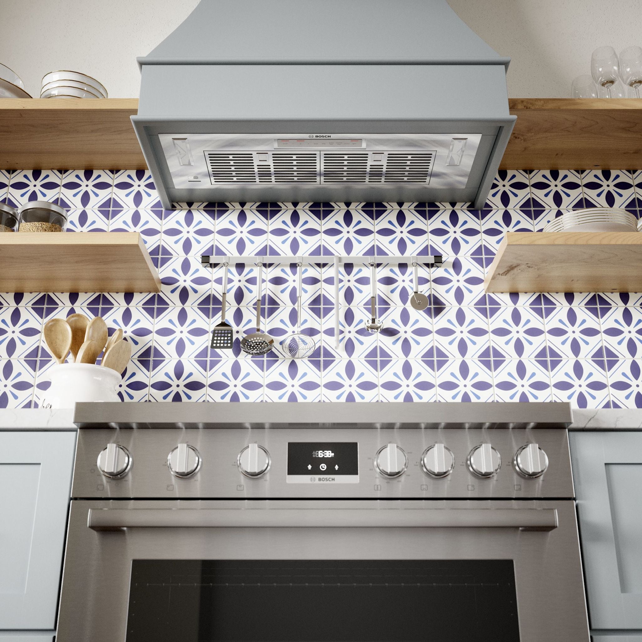 Bosch HUI36253UC 30-Inch Stainless Steel Range Hood - Powerful Ventilation for Kitchen, Over Stove, and Cooktop Use