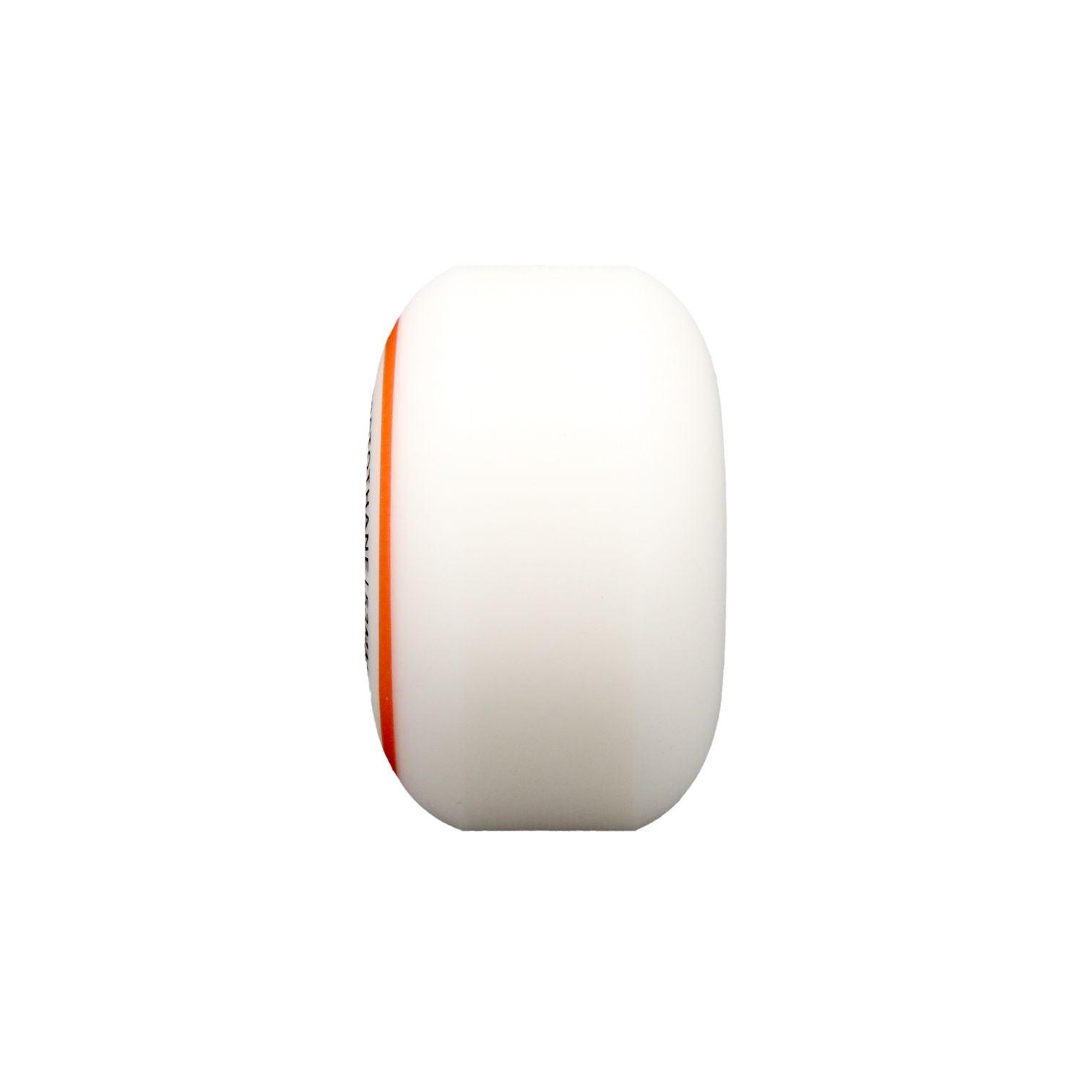 Quasi Protothane Classic Skateboard Wheels 53mm - White/Orange for Smooth Ride & Street Skating