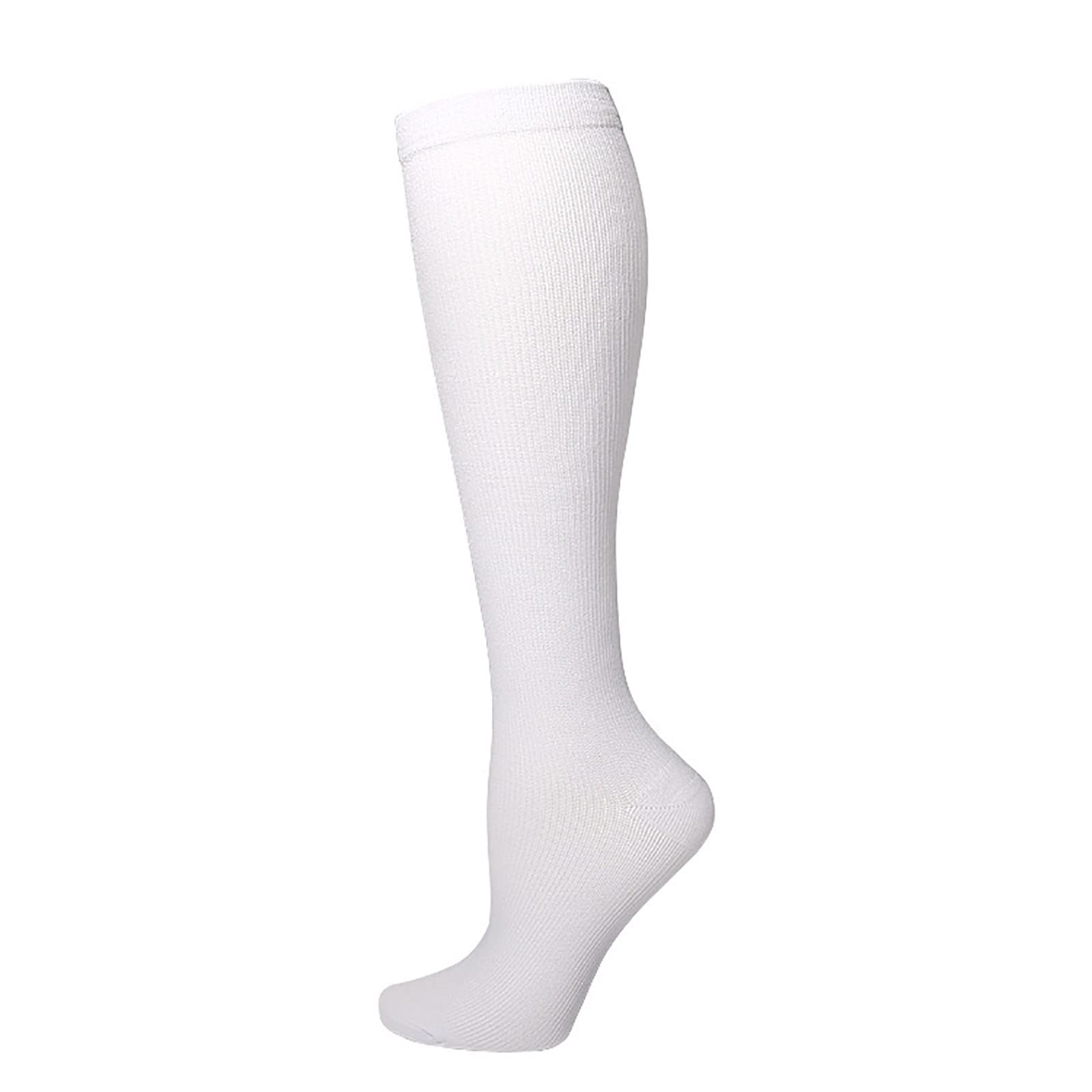 4 Pairs Multicolor Calf Compression Socks for Kids - Breathable Athletic Socks for Running, Sports & Outdoor Activities - Fun Crazy Socks for Boys & Girls