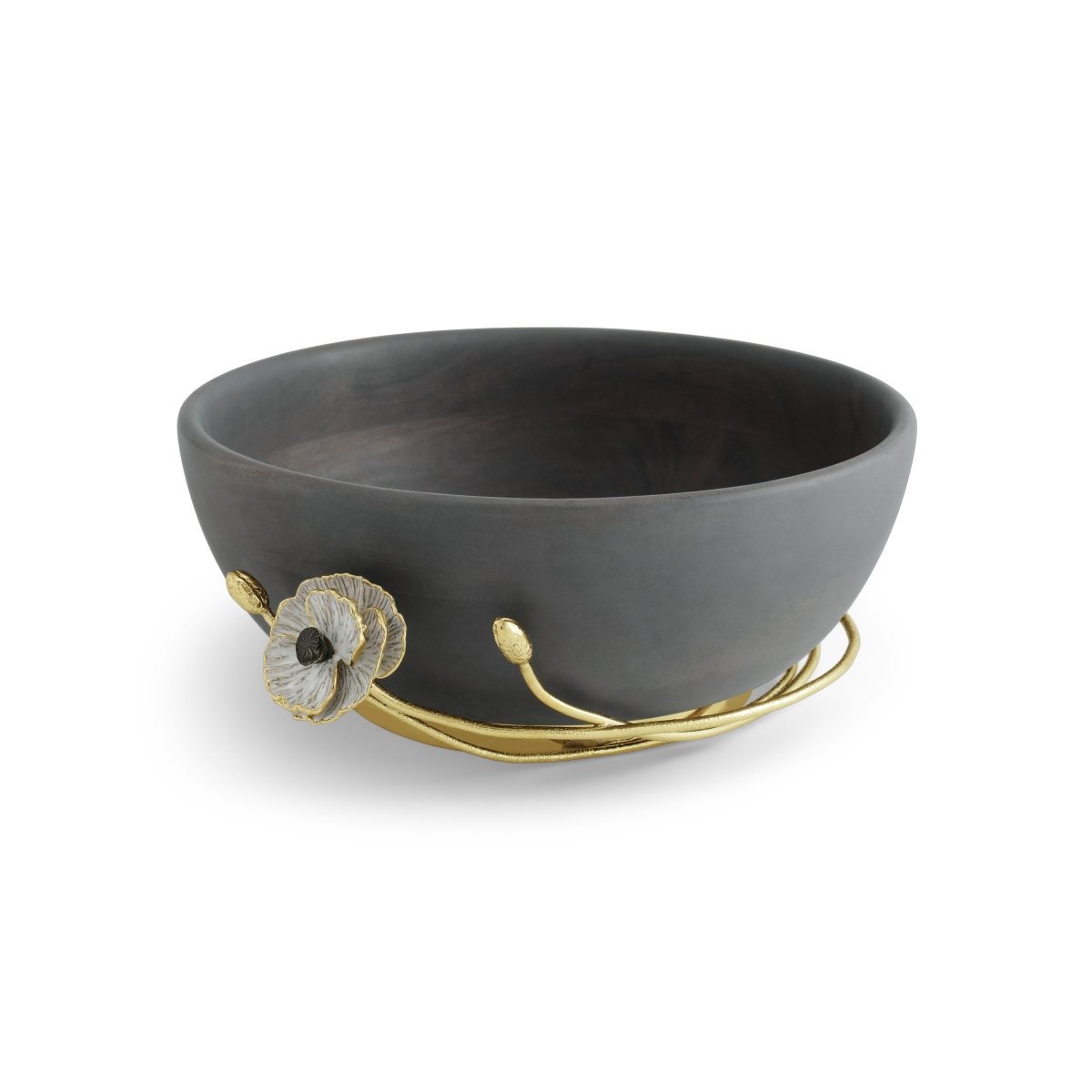 Handmade Anemone Wood Bowl - Natural Wooden Serving Bowl for Salad, Fruits & Snacks - Perfect for Home Decor, Kitchen & Dining Table Centerpiece