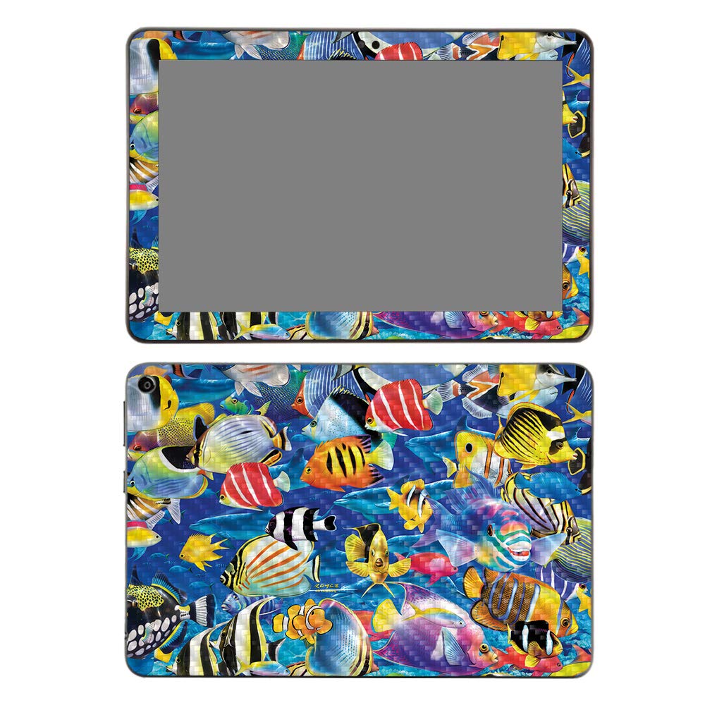 Premium Carbon Fiber Skin for Amazon Fire HD 8 (2020) - Tropical Fish Design | Protective & Durable Textured Cover | Easy to Apply, Removable | Made in USA | Perfect for Travel, Work & Home Entertainment
