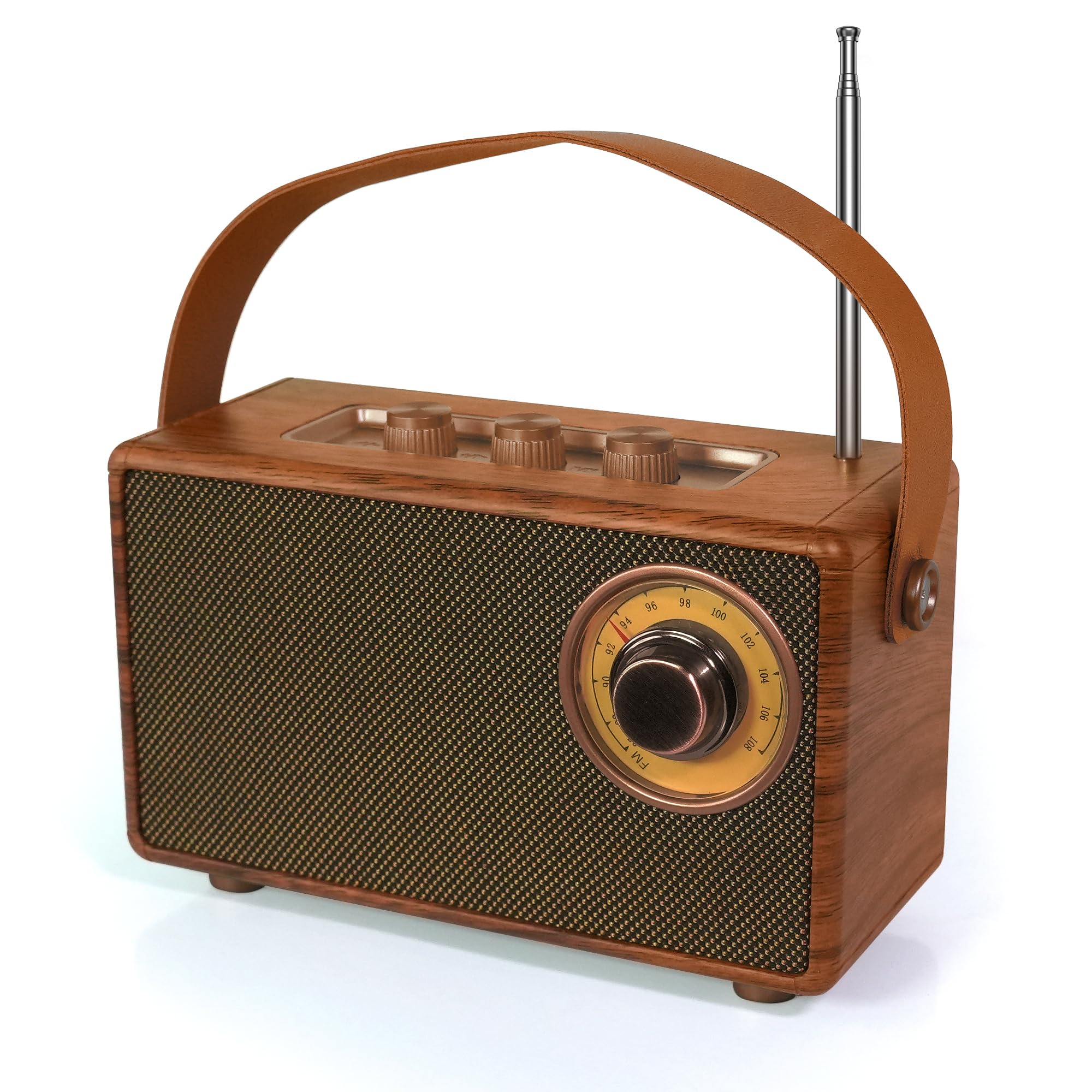 Vintage Retro Bluetooth Speaker with FM Radio, Portable Wireless Speaker with 1500mAh Battery, TF Card/AUX/USB Support, MP3 Player, 5W Output, Bluetooth 5.0 - Perfect for Home, Office, Outdoor, and Travel Use
